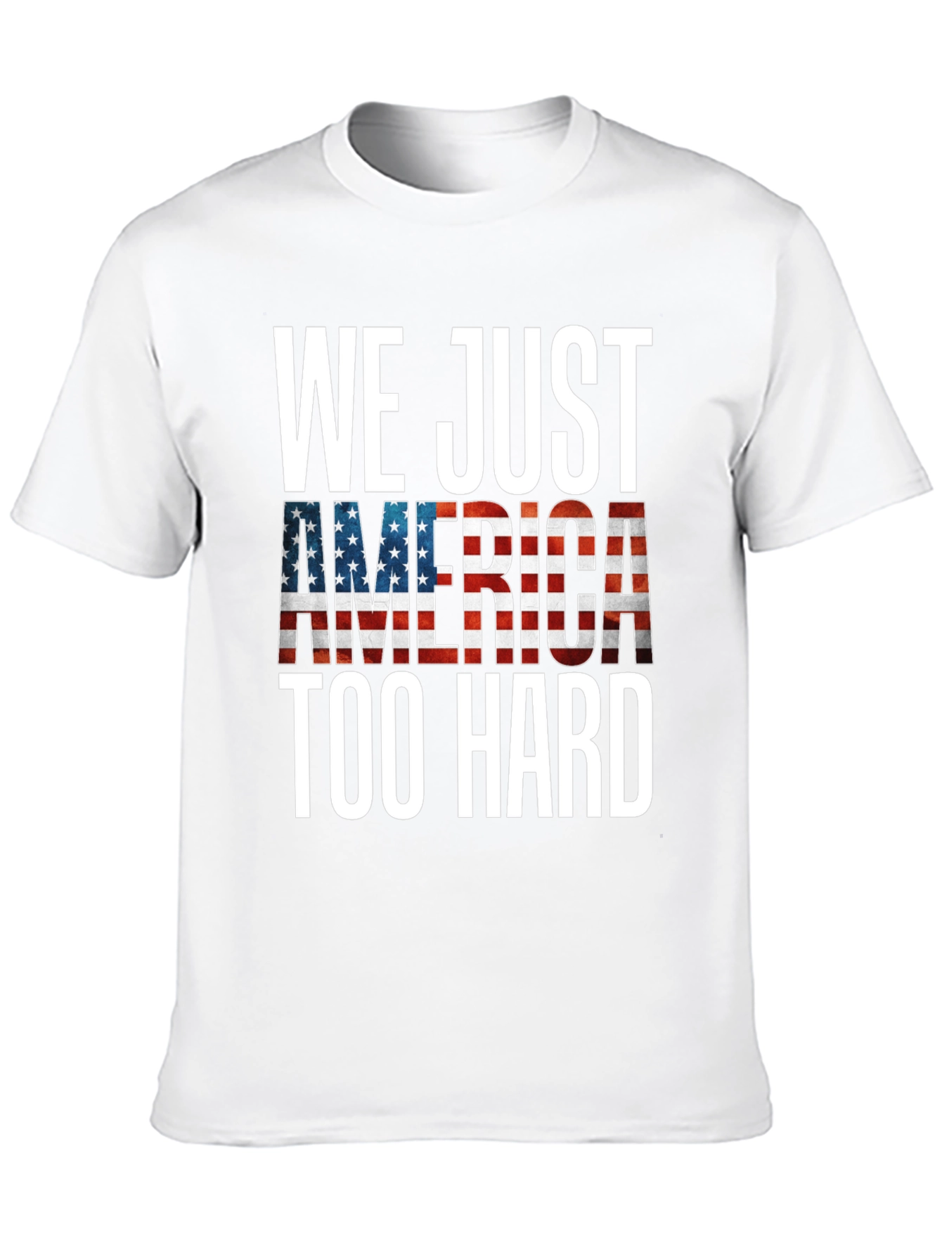 Patriotic America Too Hard Graphic Tee