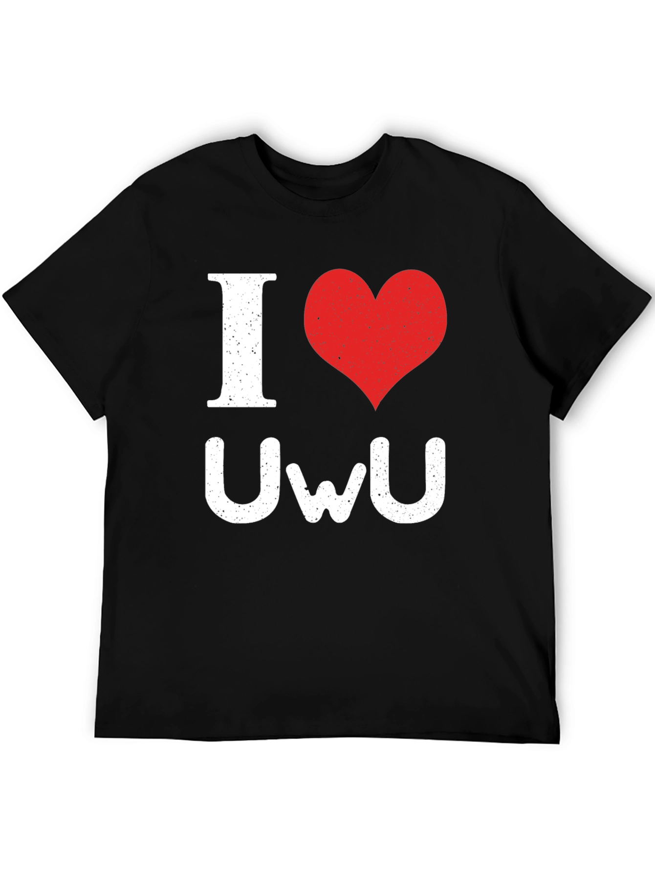 I Heart UWU Graphic T-Shirt - Casual Black Tee