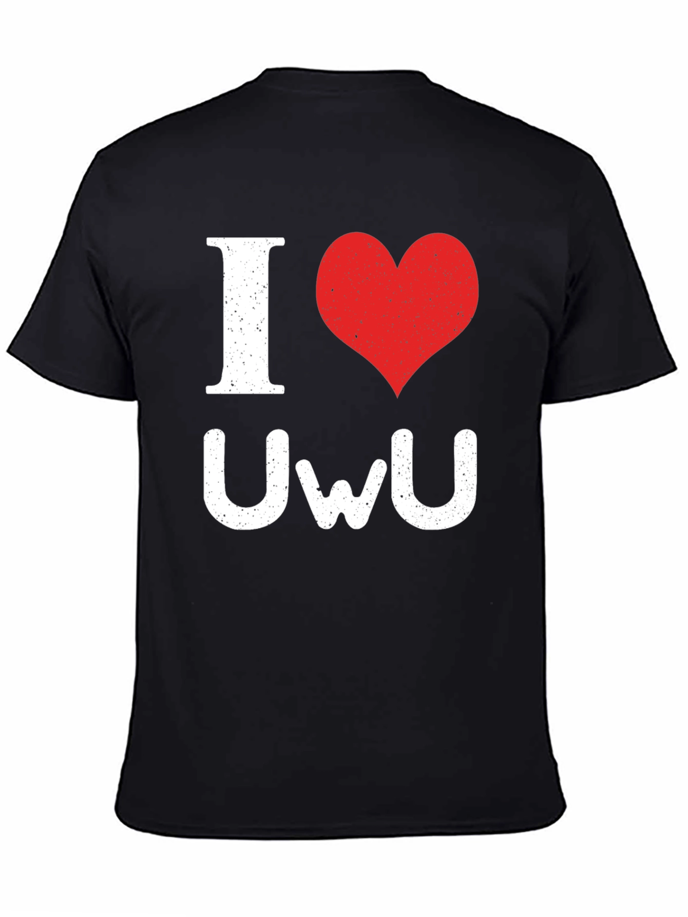 I Heart UWU Graphic T-Shirt - Casual Black Tee
