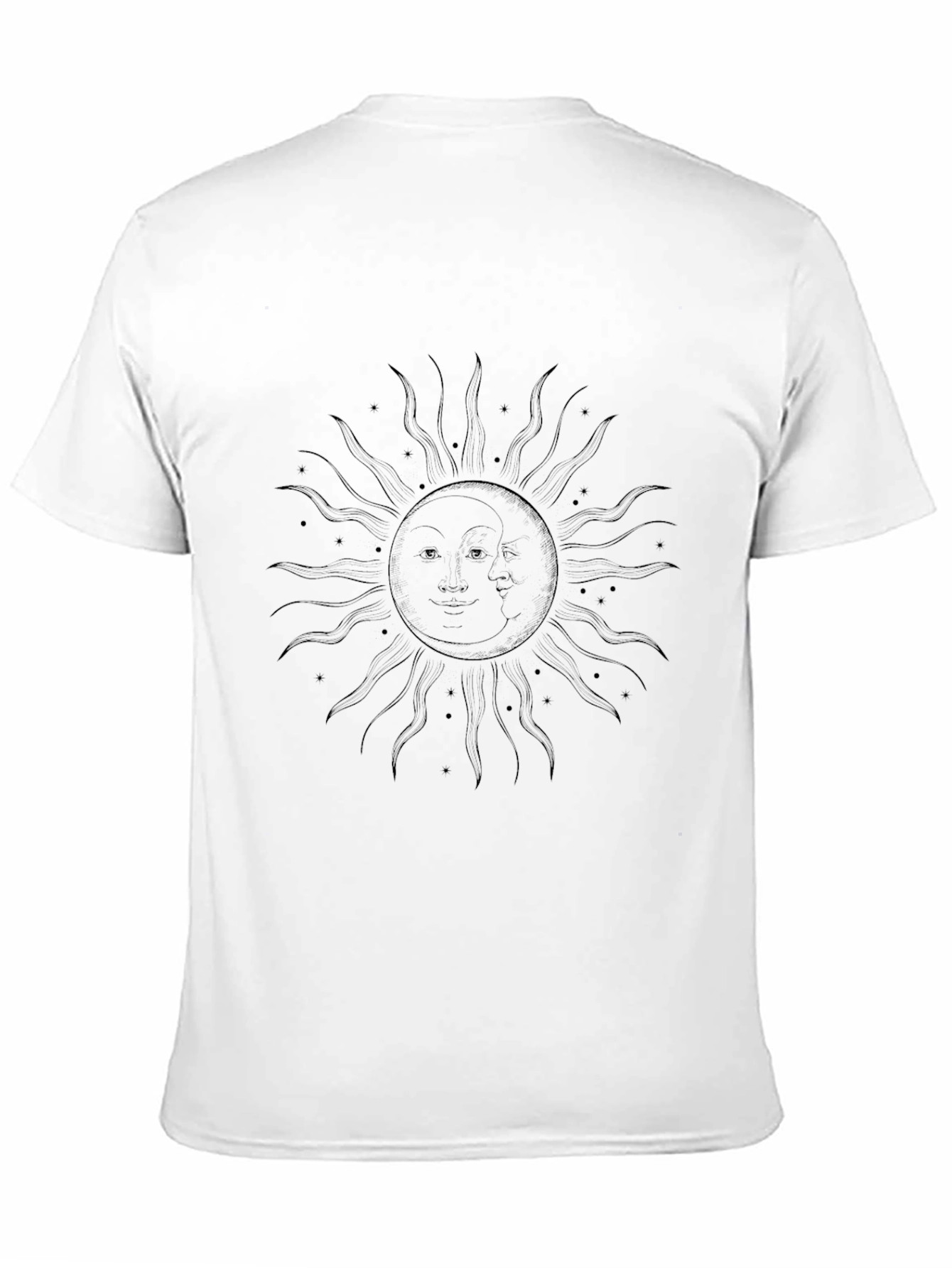 Sun & Moon Graphic Tee - Stylish Black T-Shirt