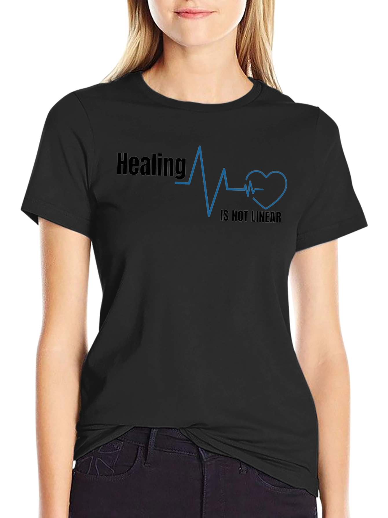 Healing is Not Linear T-Shirt - Heartbeat Design