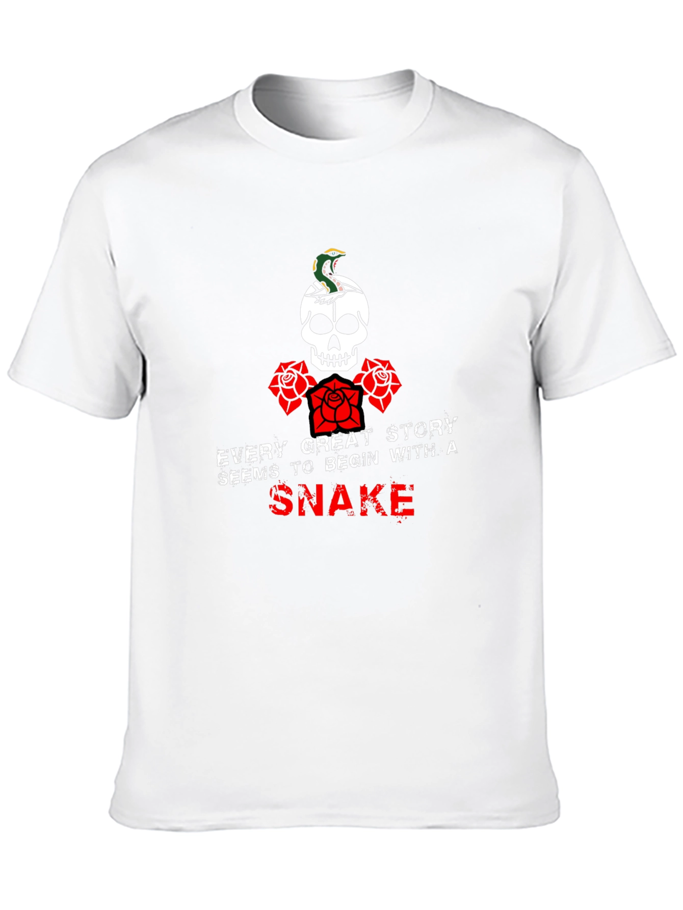 Skull & Snake Graphic T-Shirt