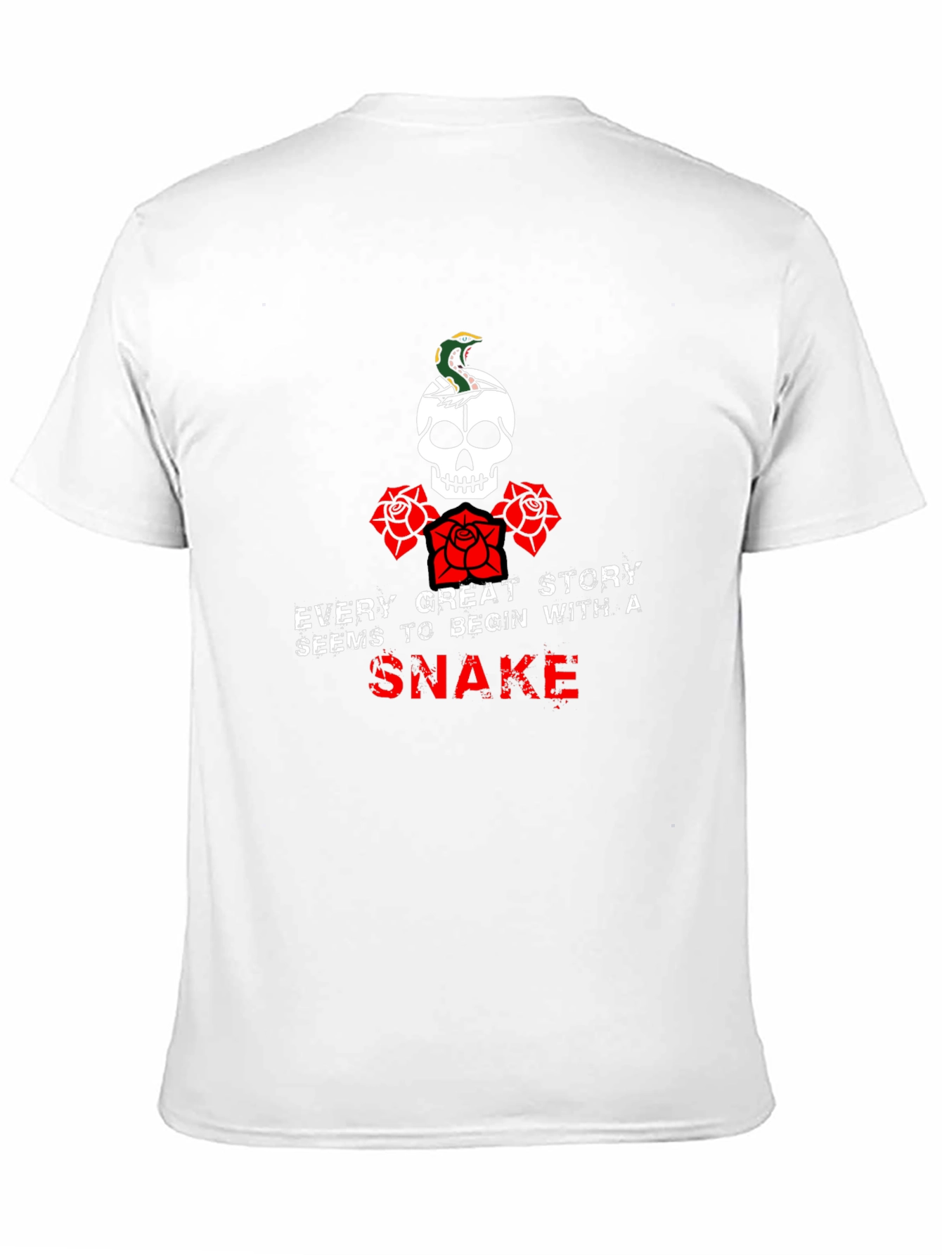 Skull & Snake Graphic T-Shirt