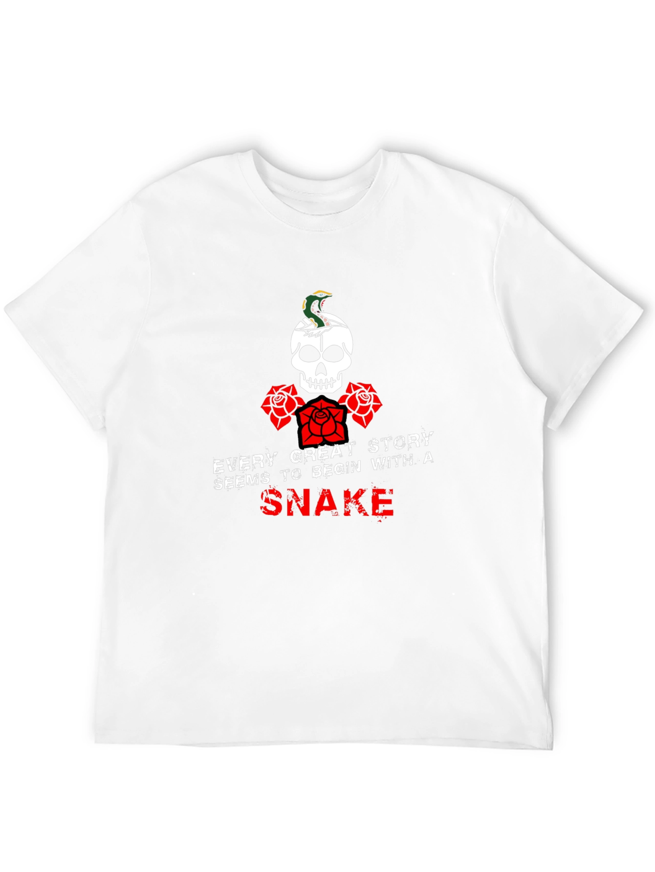 Skull & Snake Graphic T-Shirt
