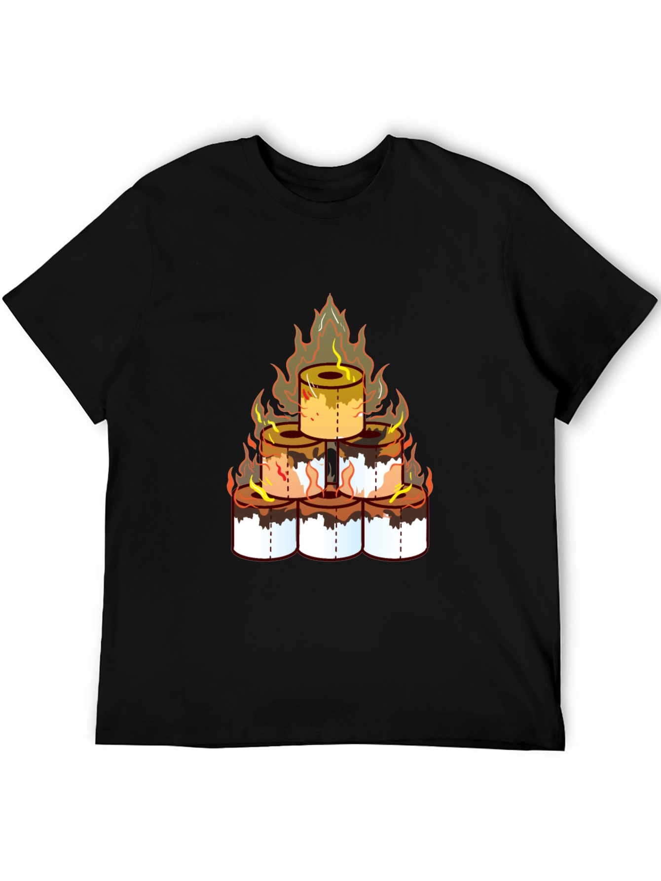 Toilet Paper Pyramid T-Shirt - Novelty Graphic Tee