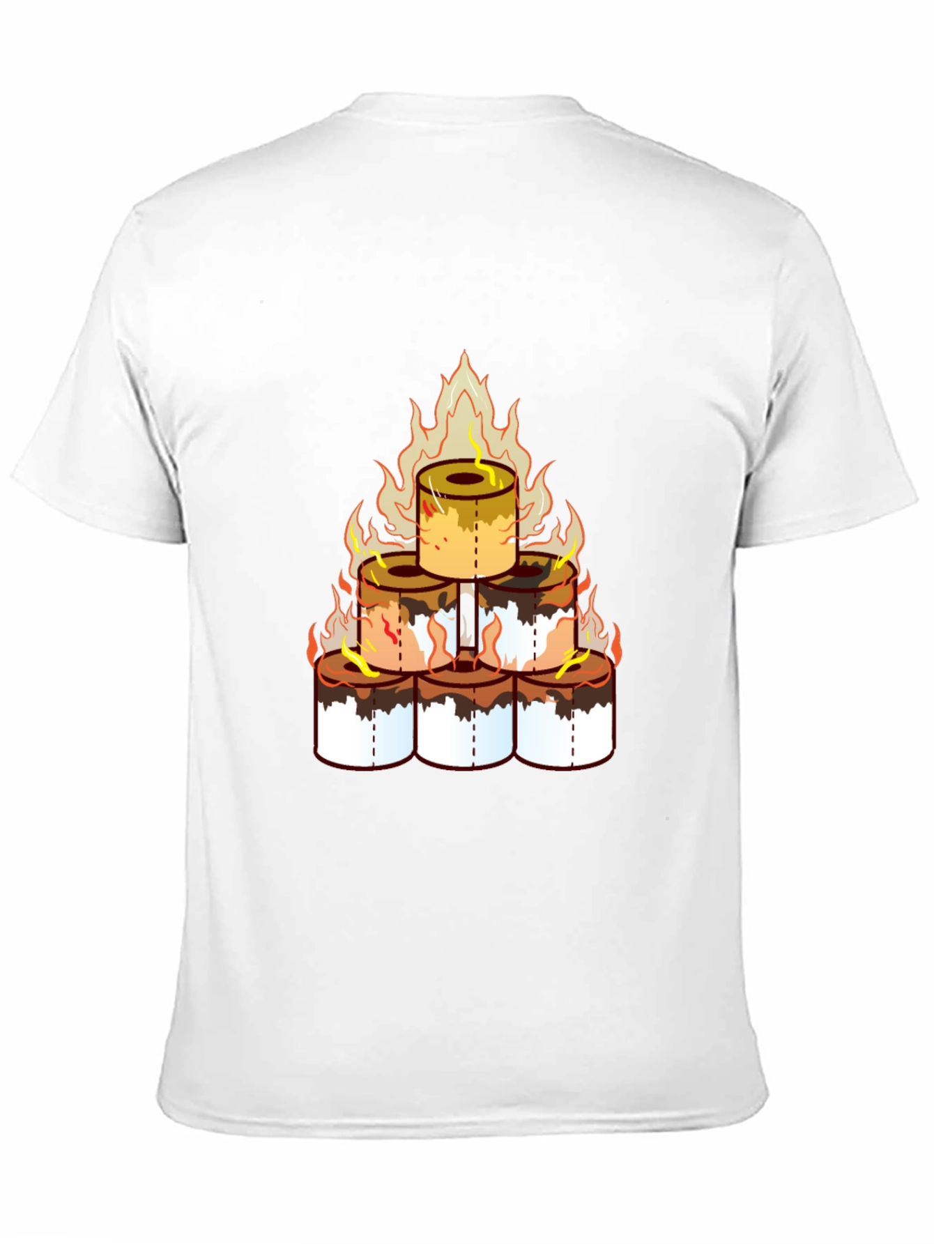Toilet Paper Pyramid T-Shirt - Novelty Graphic Tee
