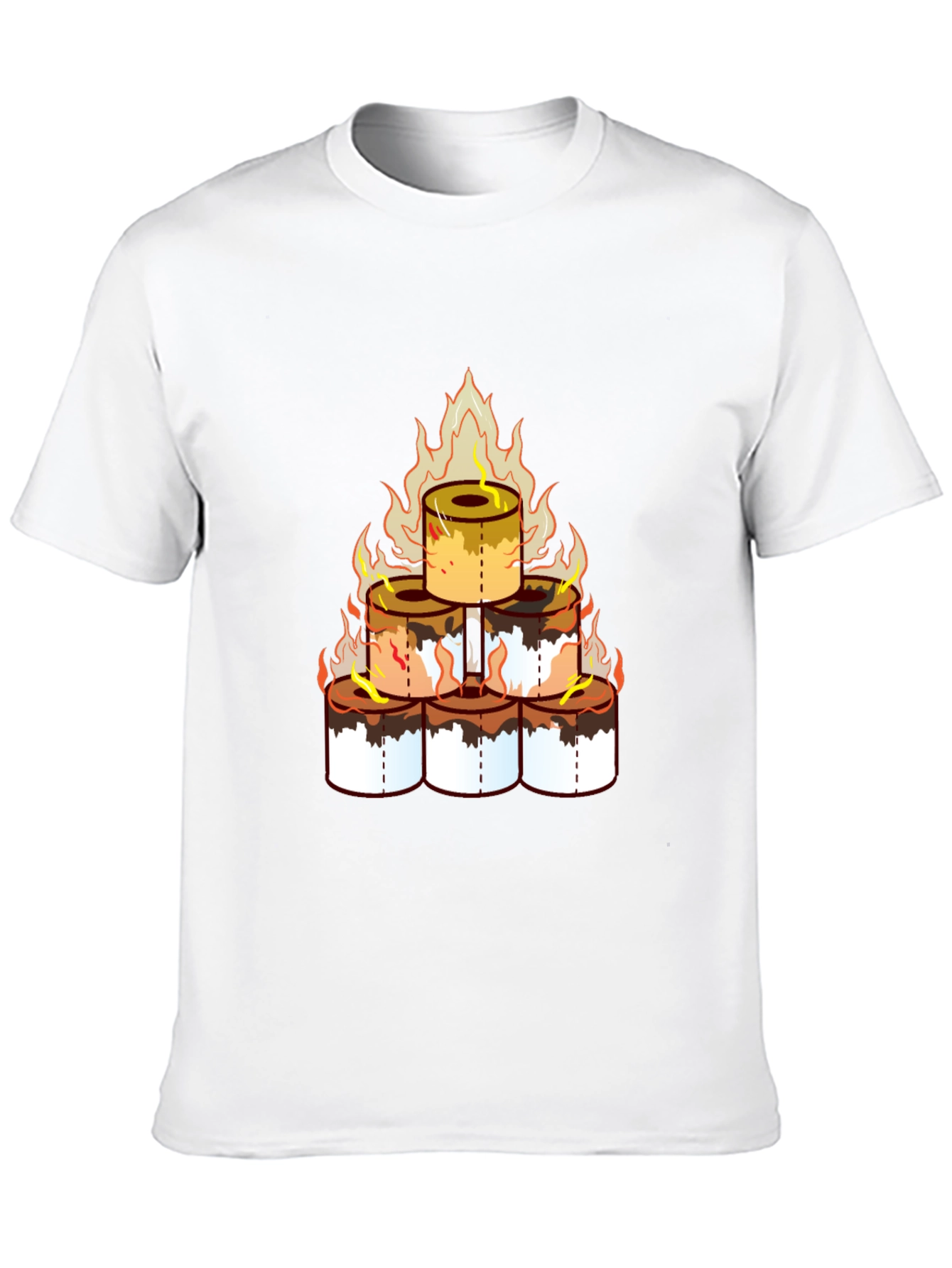 Toilet Paper Pyramid T-Shirt - Novelty Graphic Tee