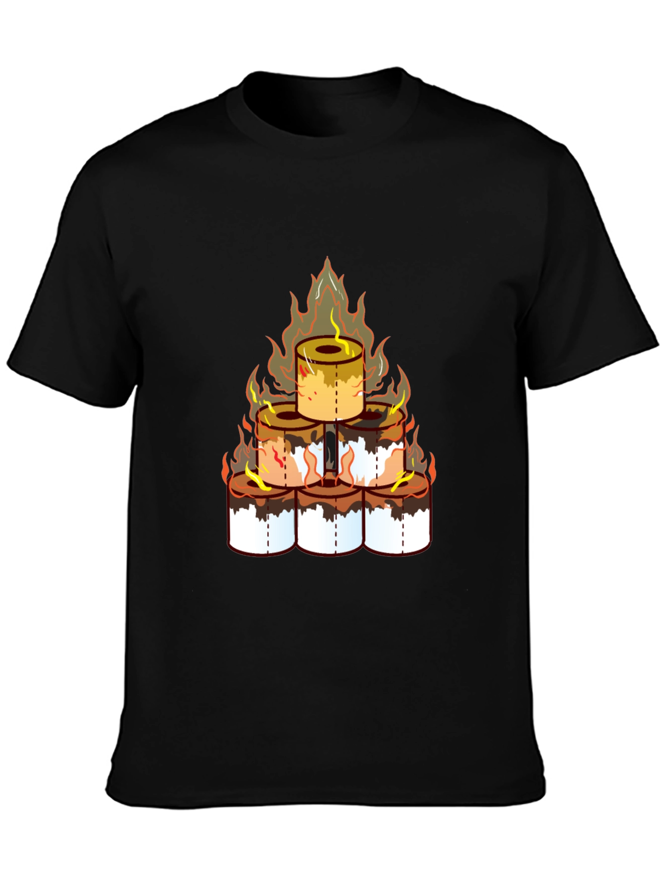 Toilet Paper Pyramid T-Shirt - Novelty Graphic Tee