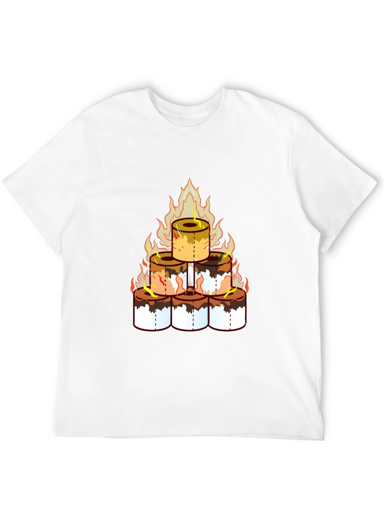 Toilet Paper Pyramid T-Shirt - Novelty Graphic Tee