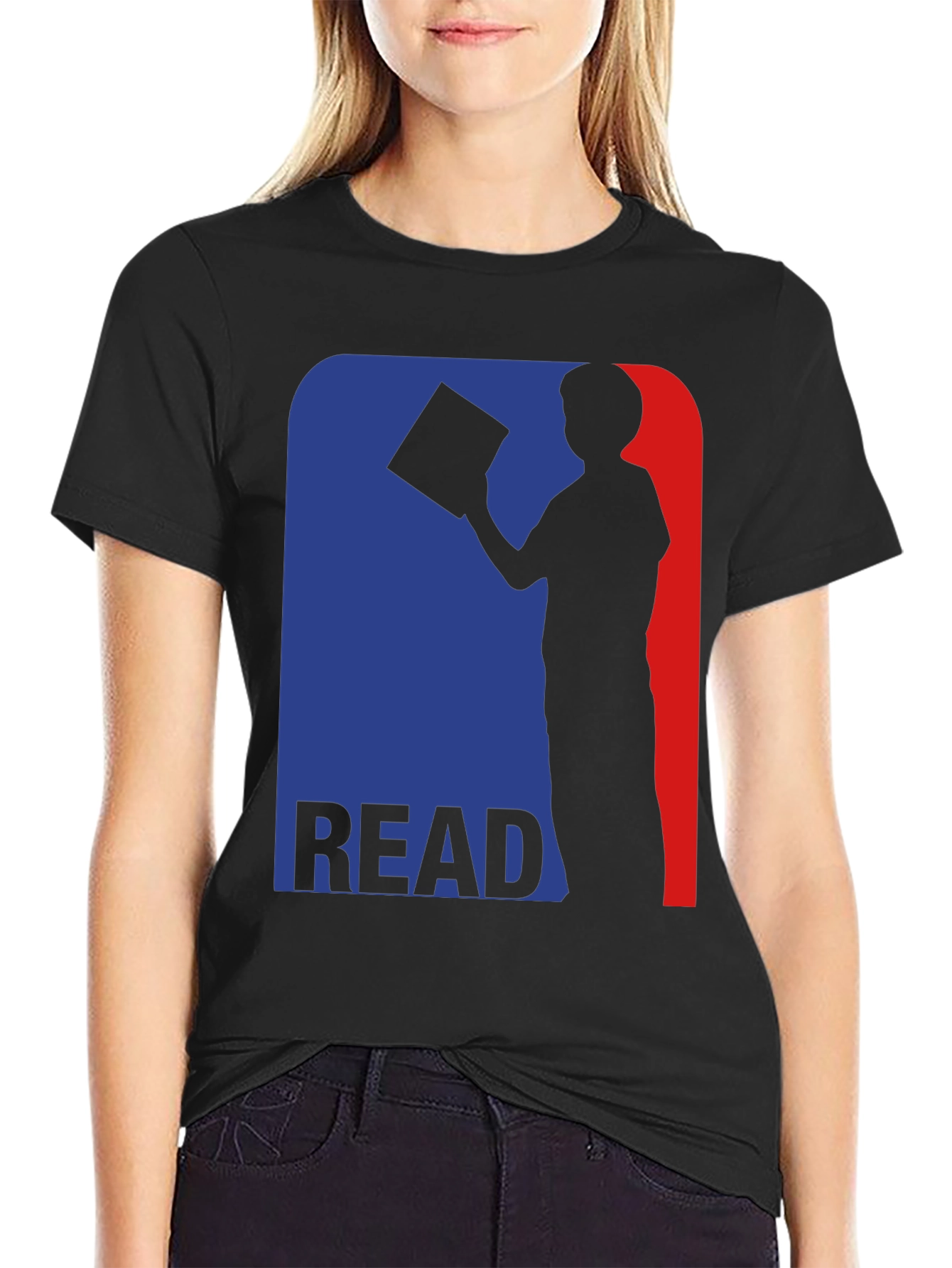 Read Black Graphic Tee Novelty Reading Shirt