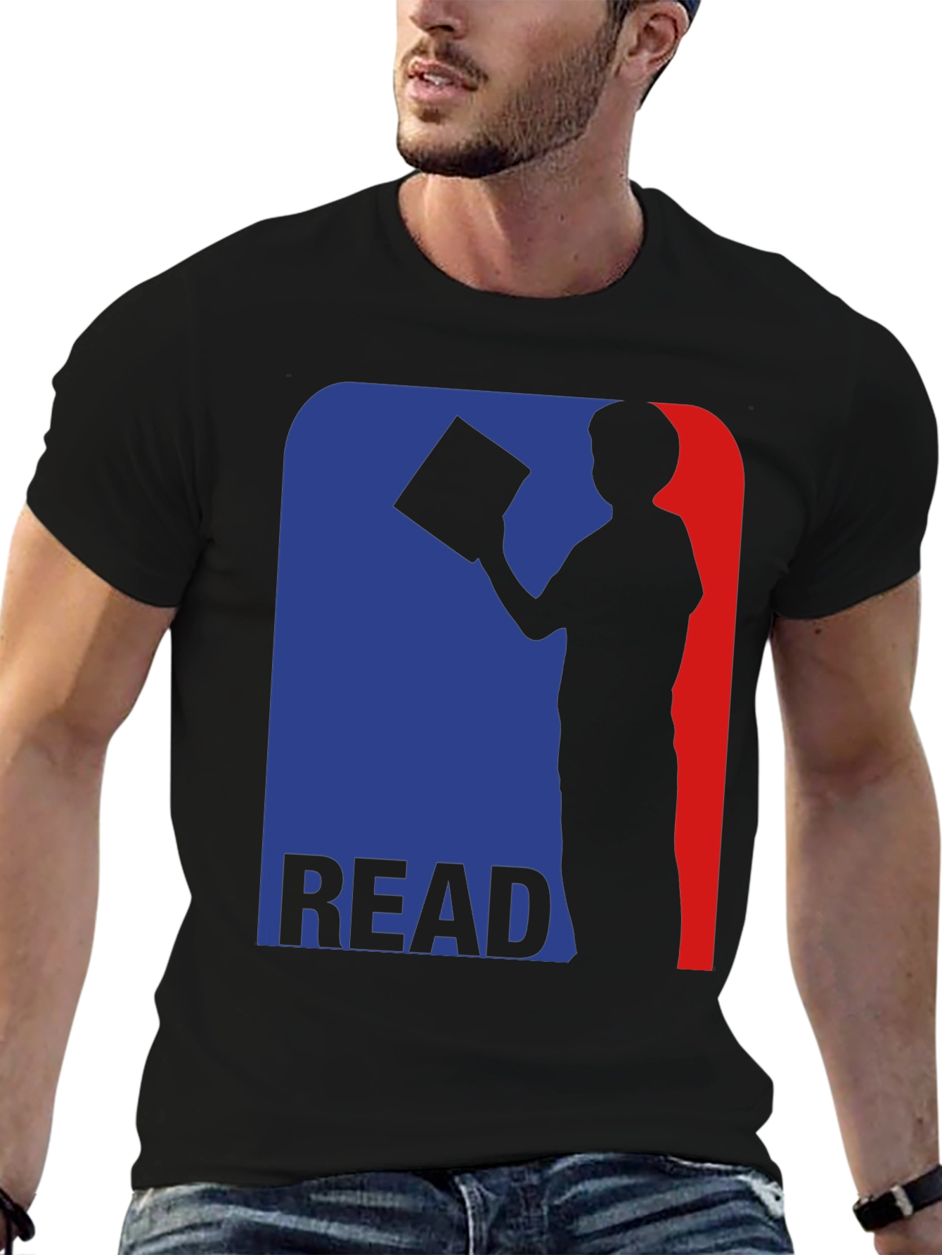 Read Black Graphic Tee Novelty Reading Shirt