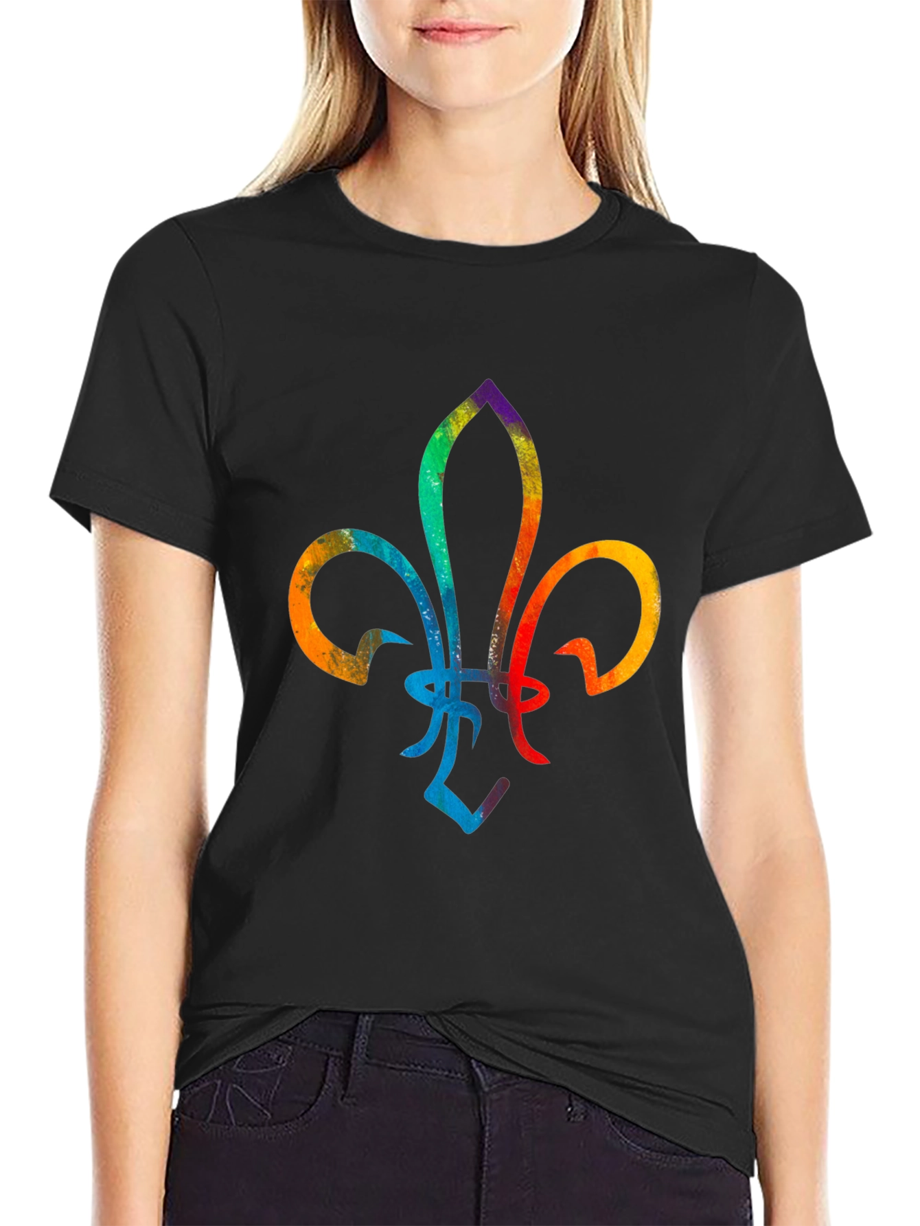Colorful Fleur-de-lis Graphic Tee