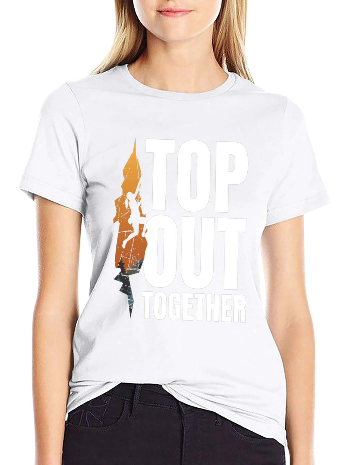 Top Out Together Rock Climbing T-Shirt