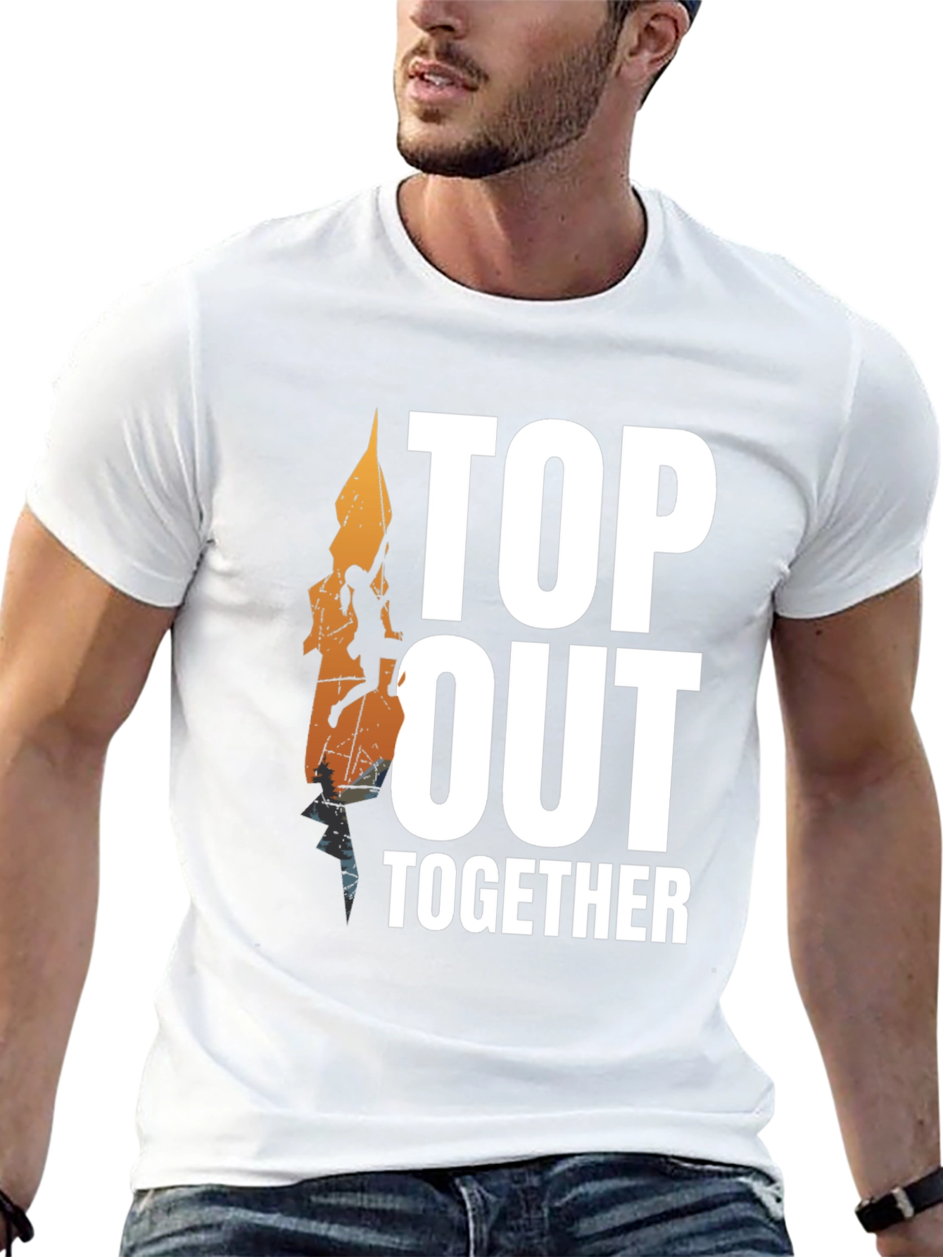 Top Out Together Rock Climbing T-Shirt
