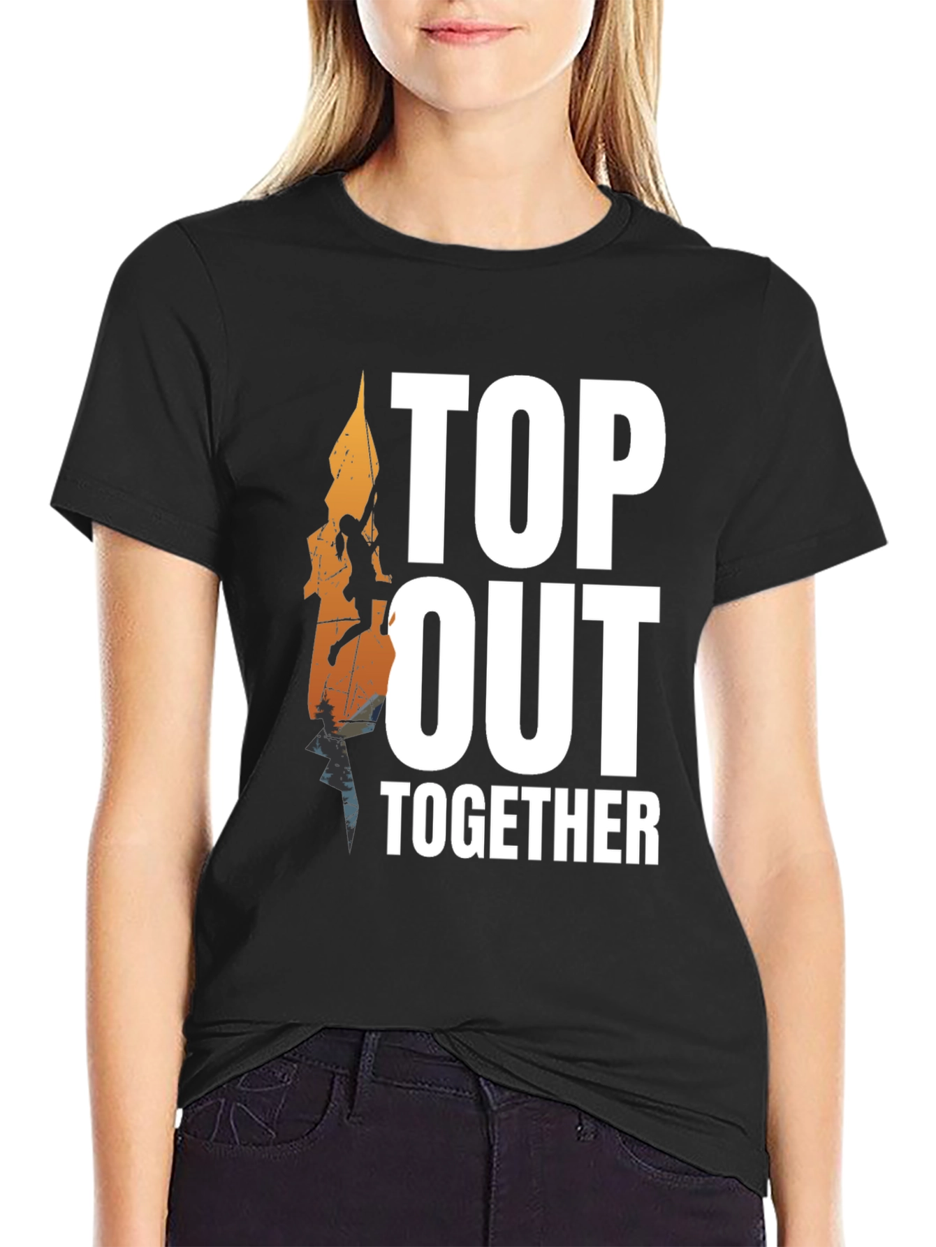 Top Out Together Rock Climbing T-Shirt