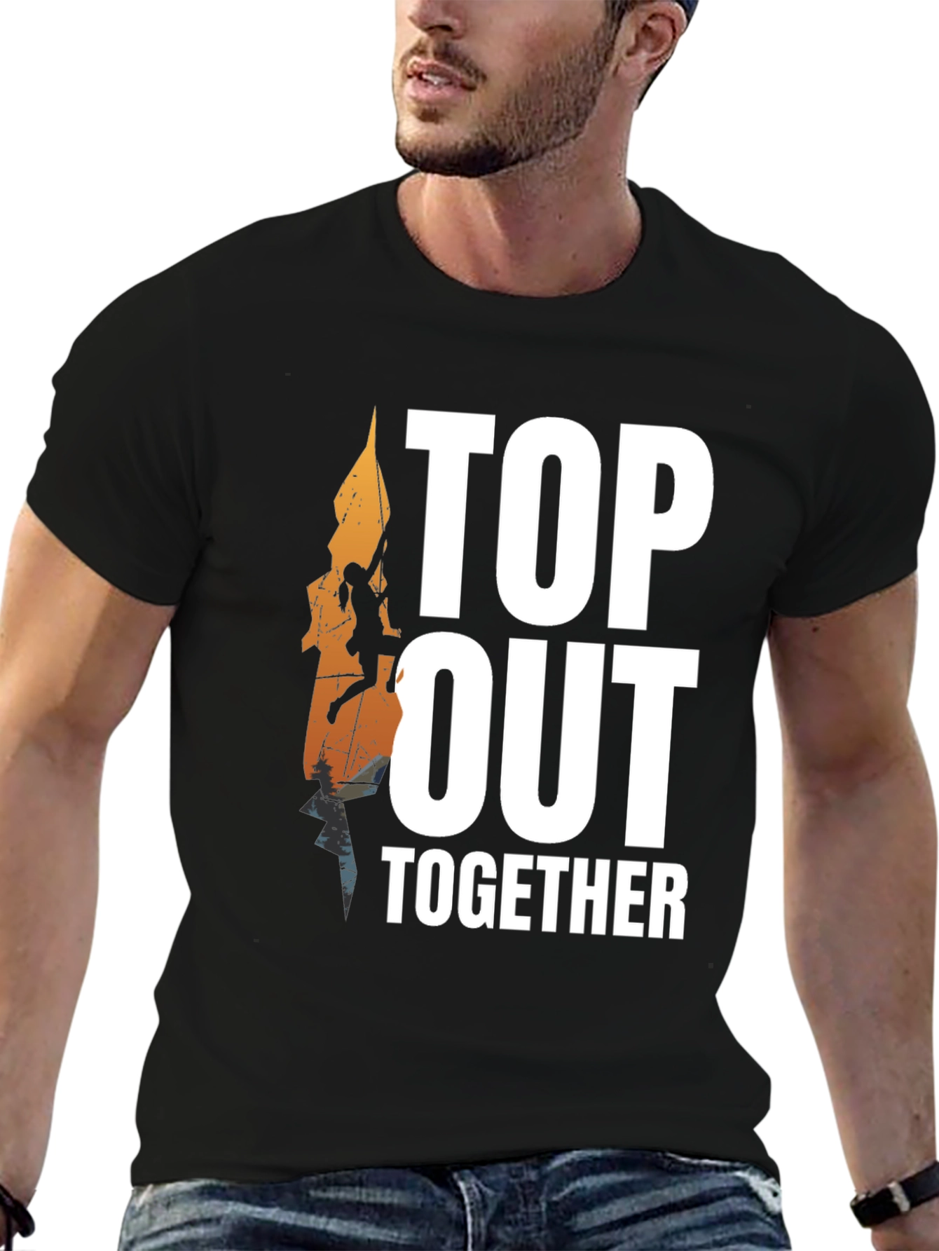 Top Out Together Rock Climbing T-Shirt