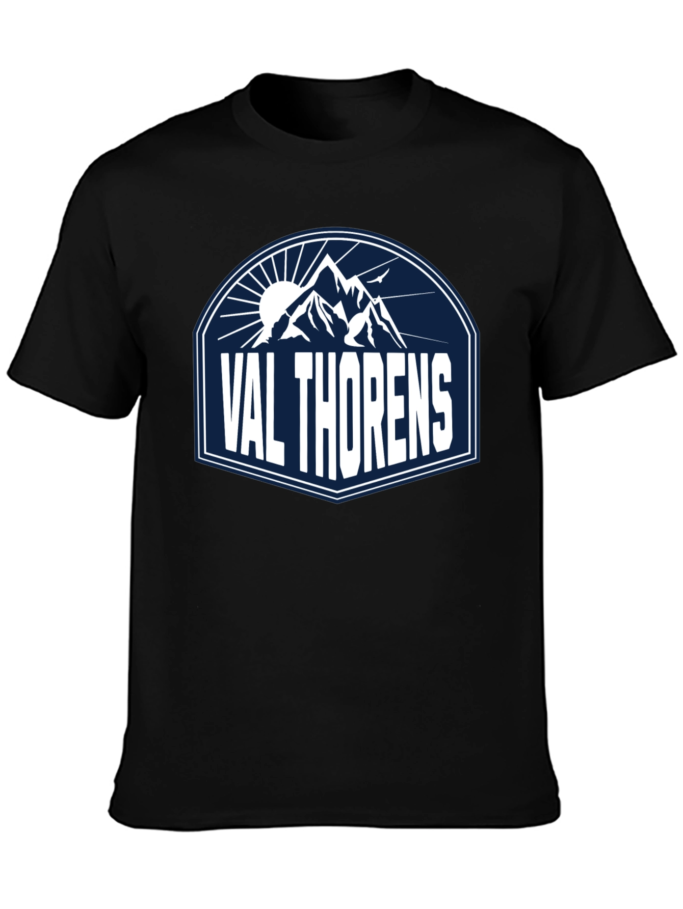 Val Thorens Mountain Graphic Tee - Black