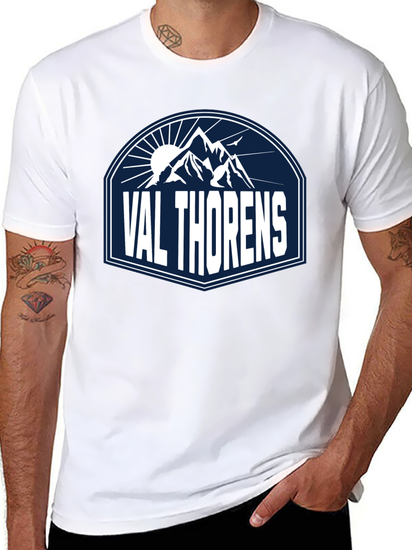 Val Thorens Mountain Graphic Tee - Black