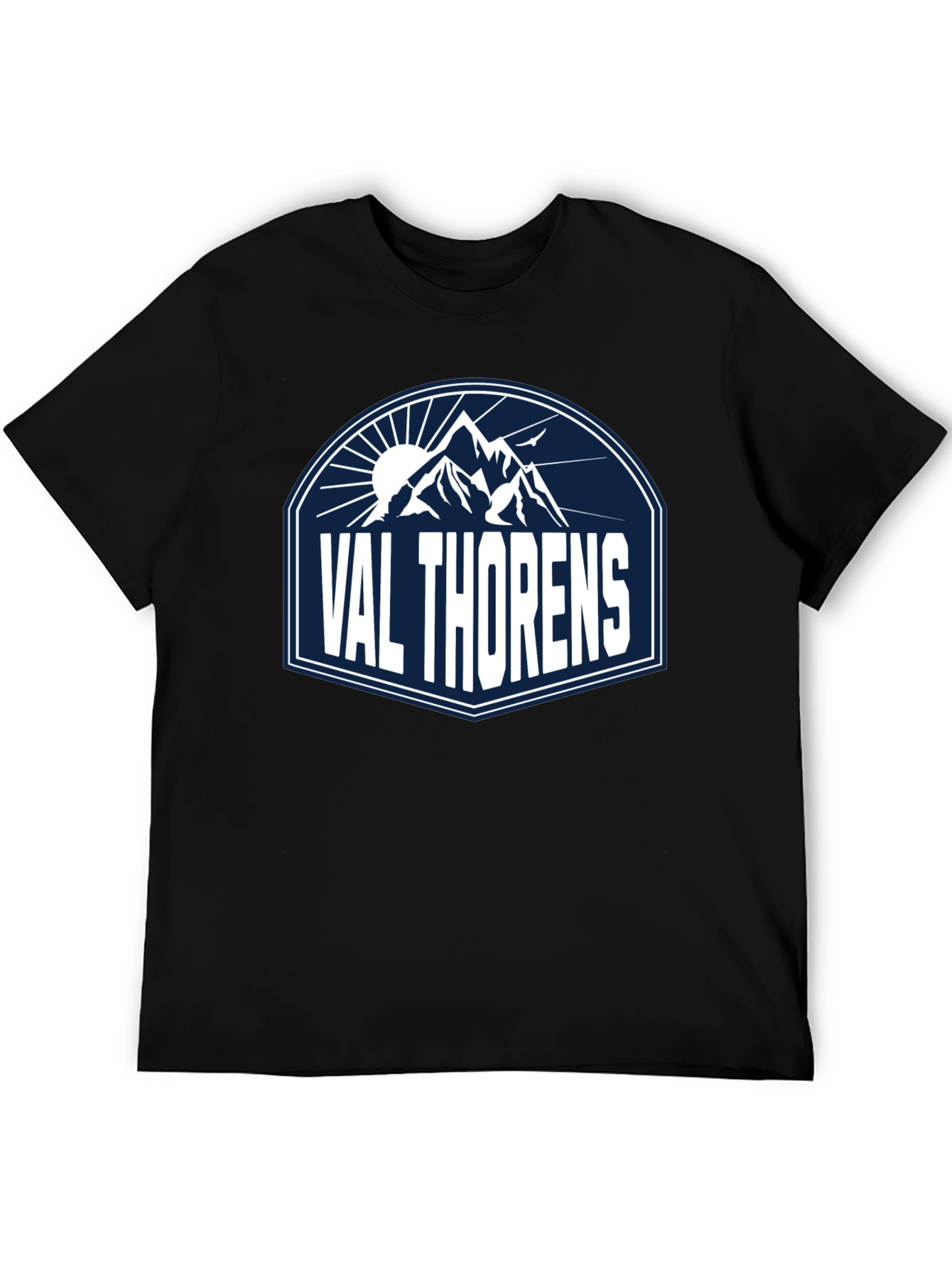Val Thorens Mountain Graphic Tee - Black