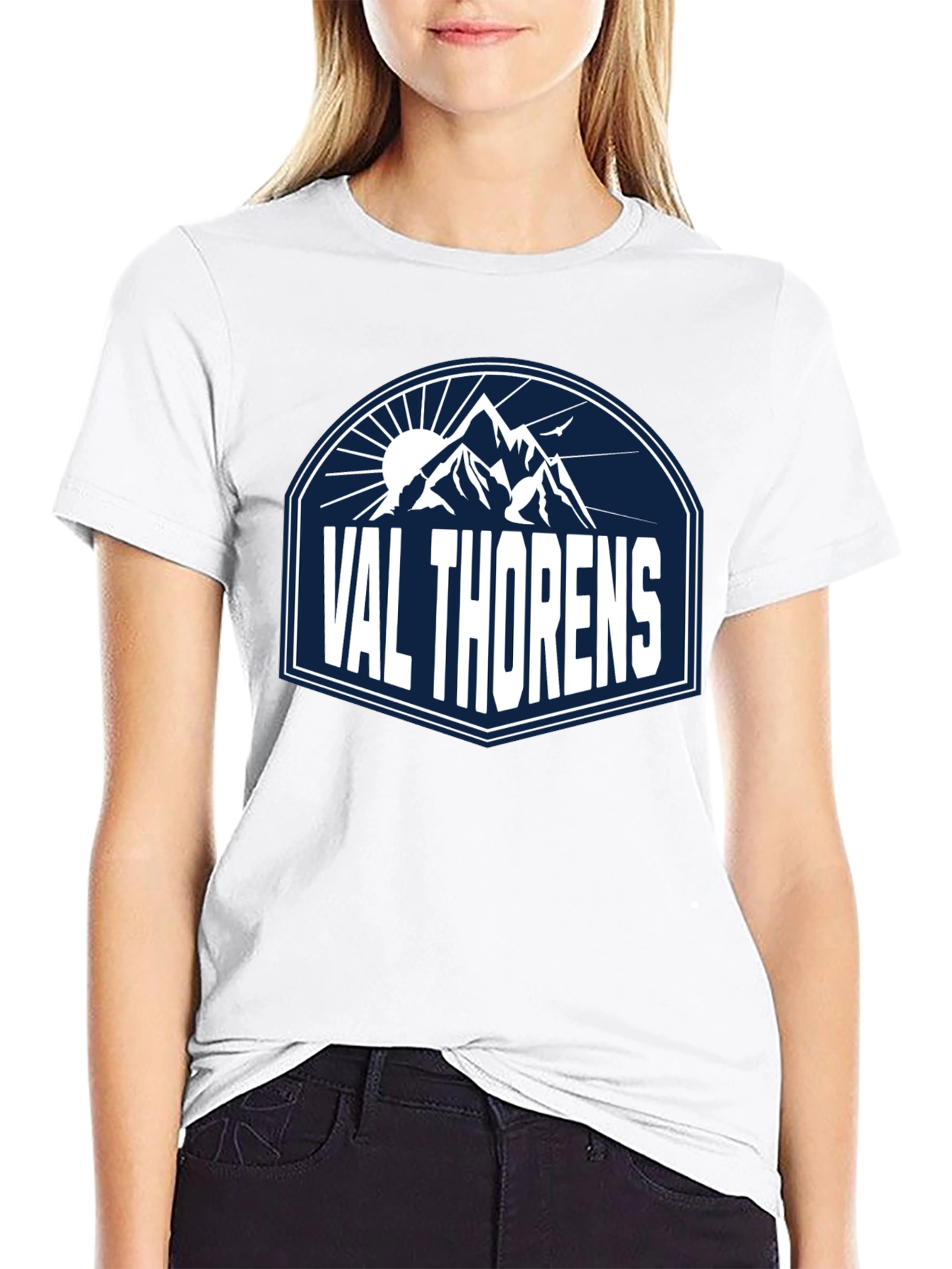 Val Thorens Mountain Graphic Tee - Black