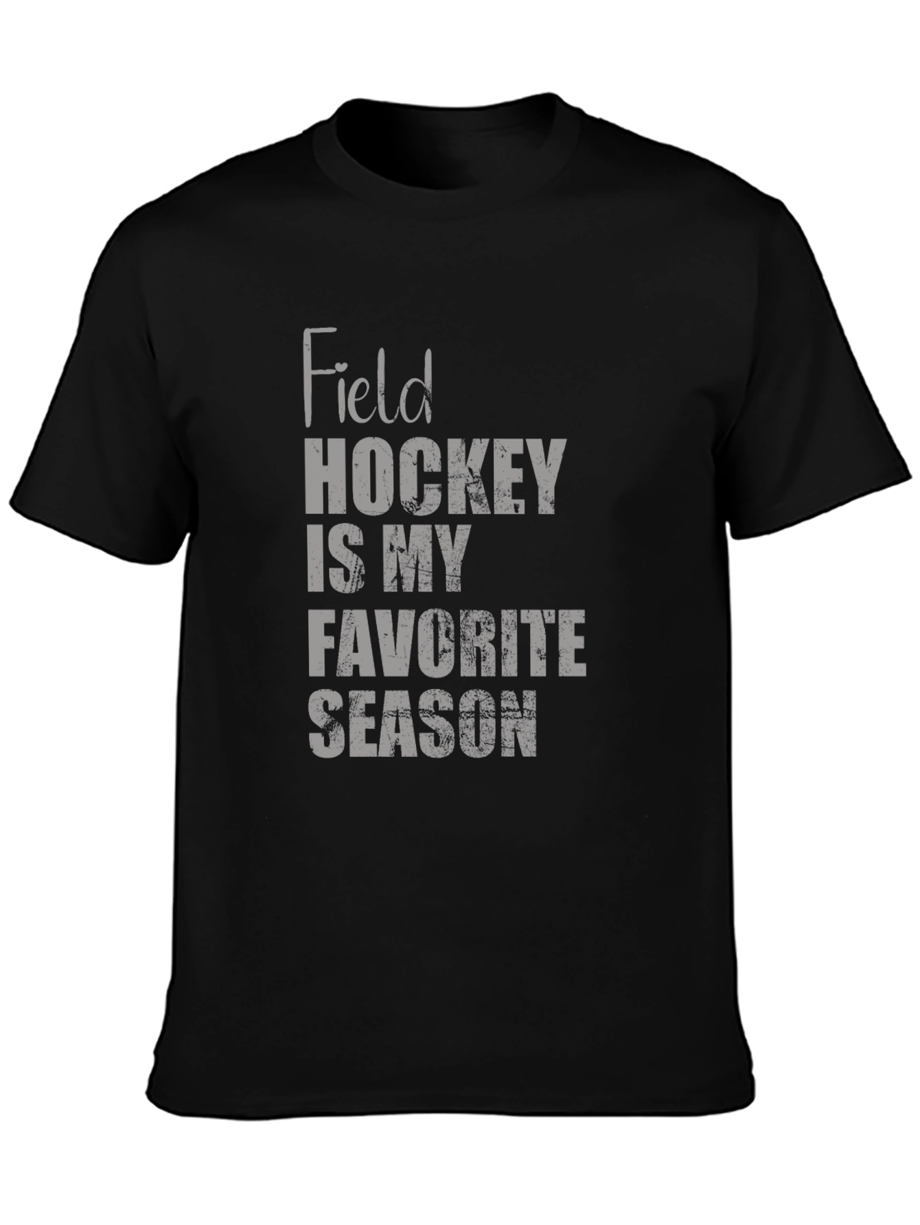 Field Hockey Favorite Season Black Graphic Tee