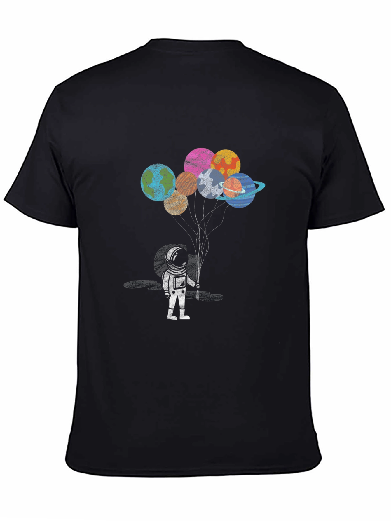 Astronaut Planet Balloon Graphic T-Shirt