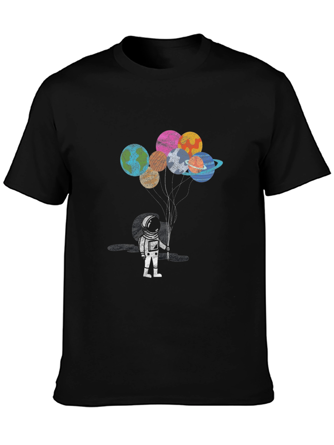 Astronaut Planet Balloon Graphic T-Shirt
