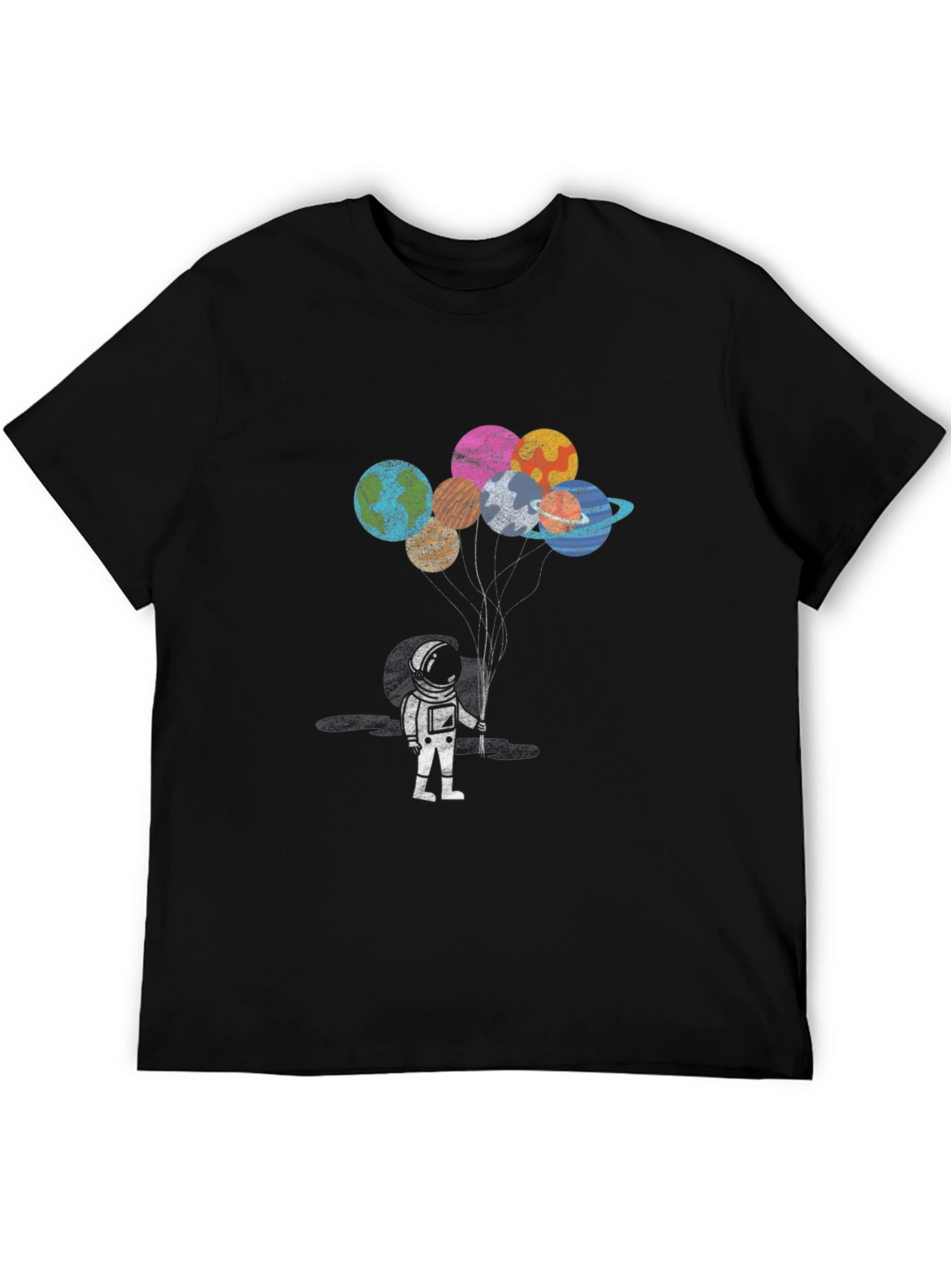 Astronaut Planet Balloon Graphic T-Shirt