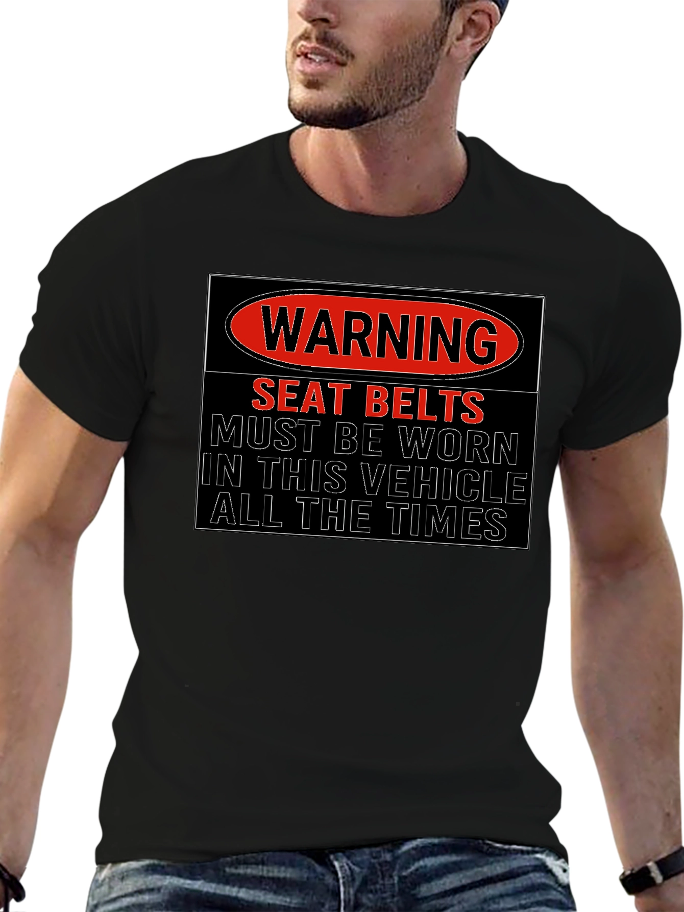 Warning Seatbelts T-Shirt