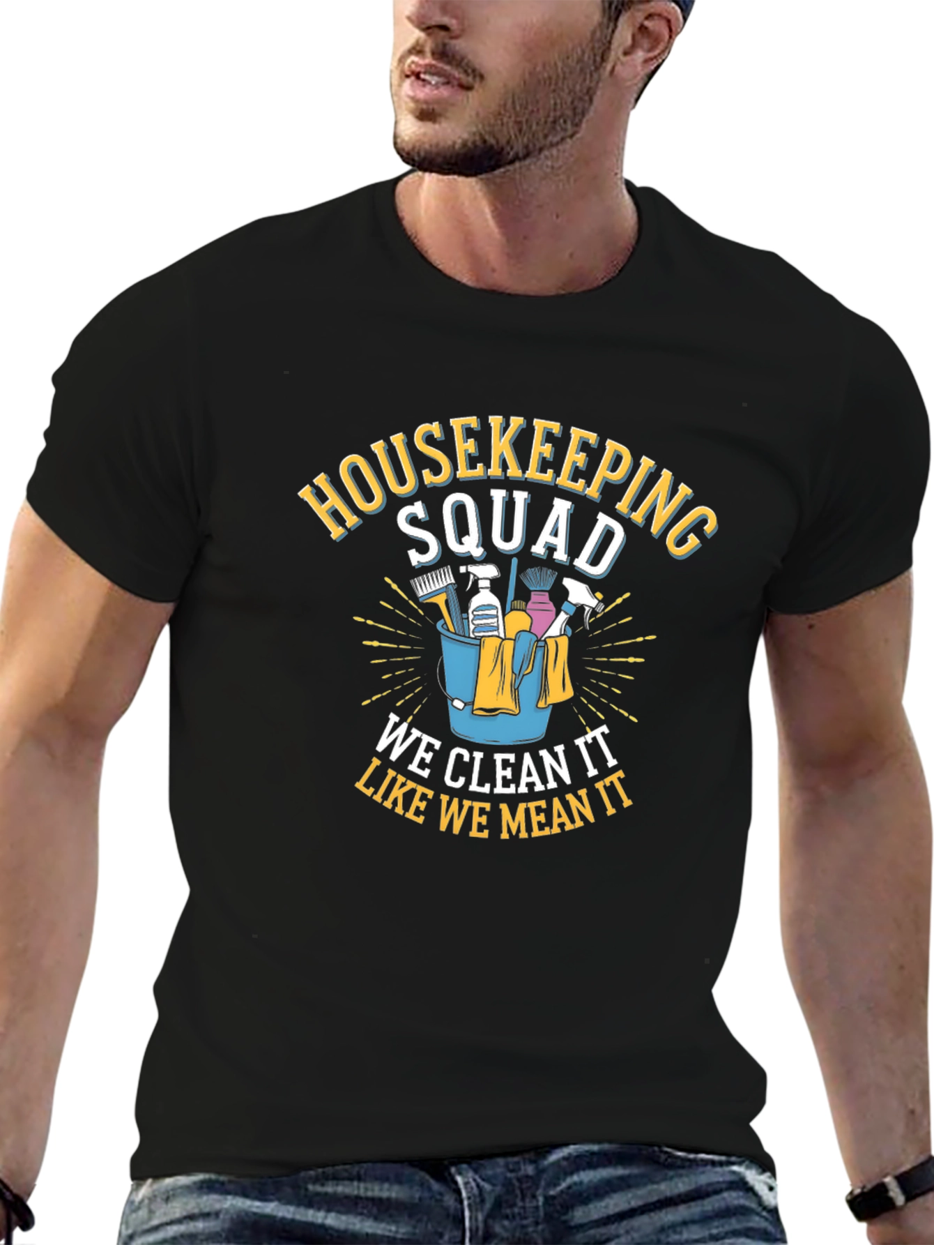 Housekeeping Squad Graphic Tee - Cleaning Crew Pride