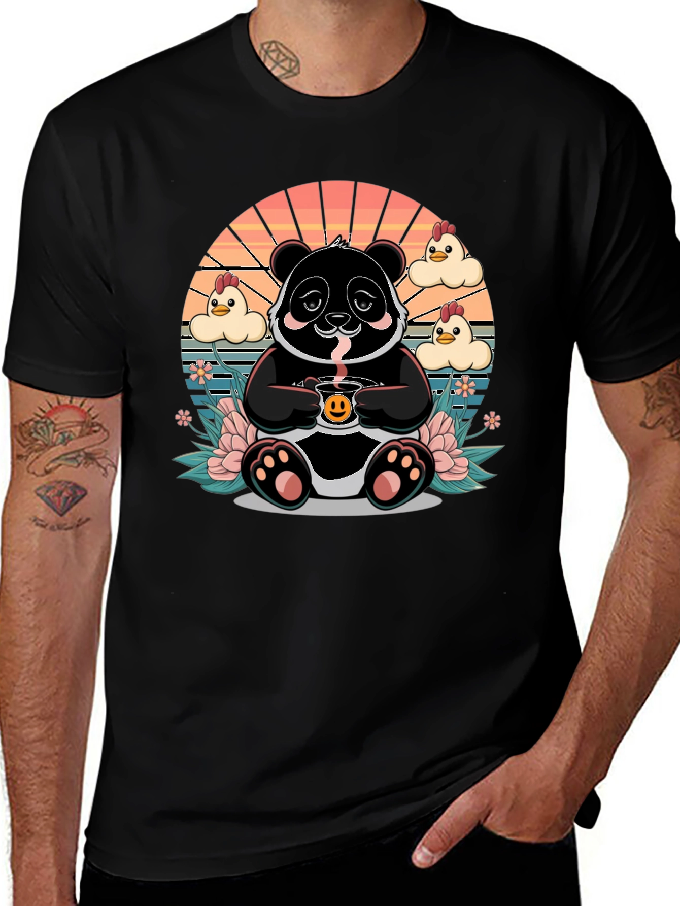 Panda Coffee T-Shirt - Kawaii Style