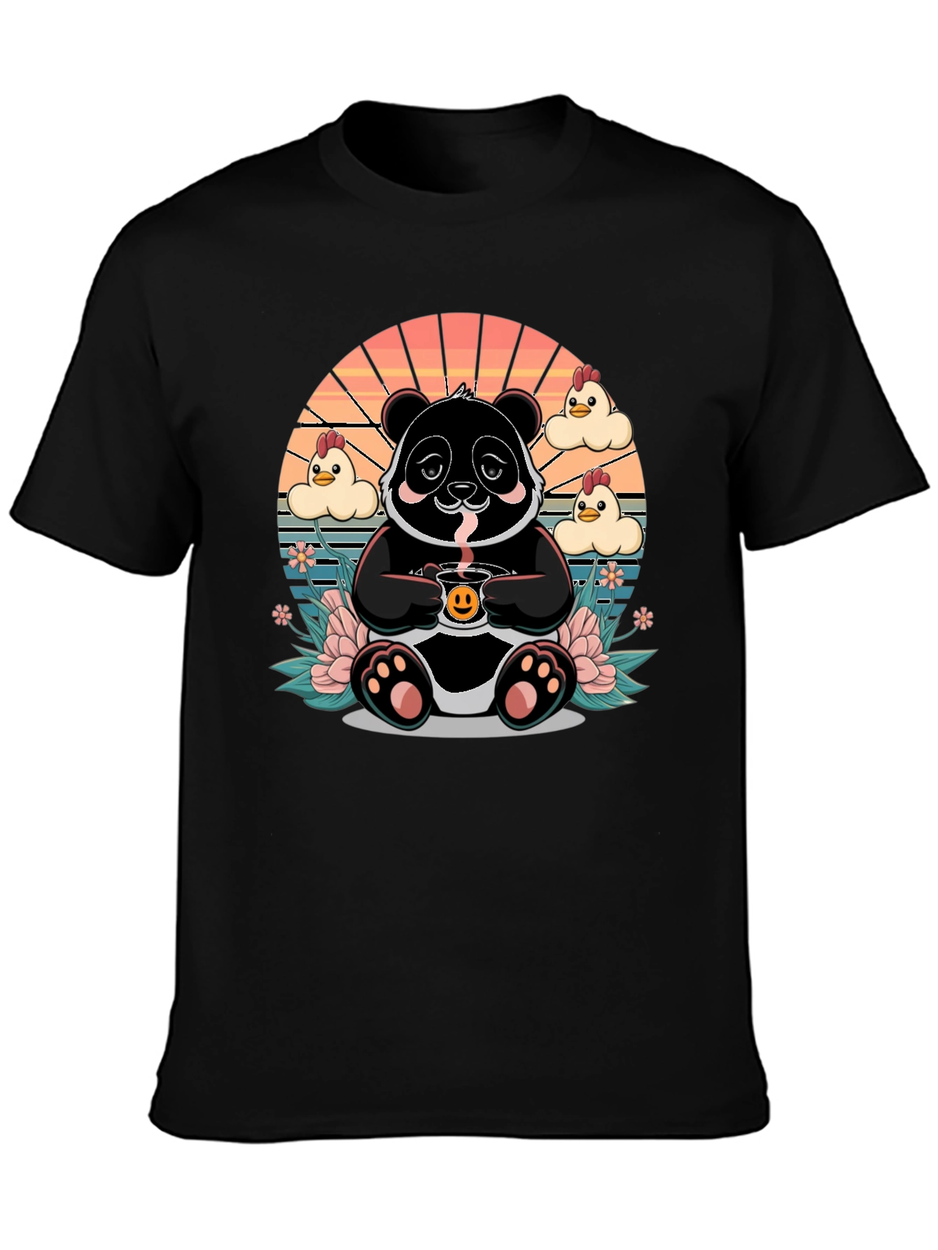 Panda Coffee T-Shirt - Kawaii Style