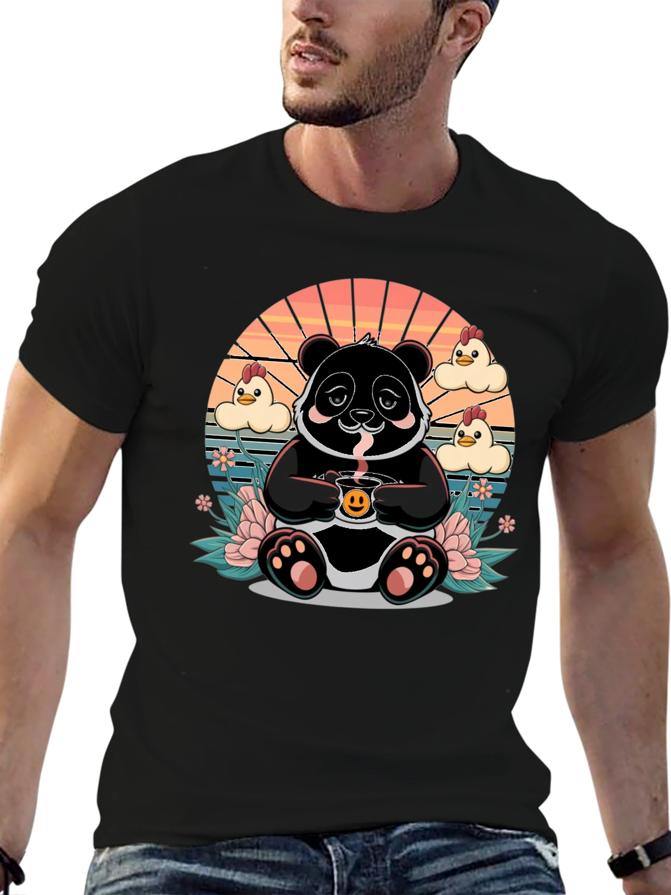 Panda Coffee T-Shirt - Kawaii Style