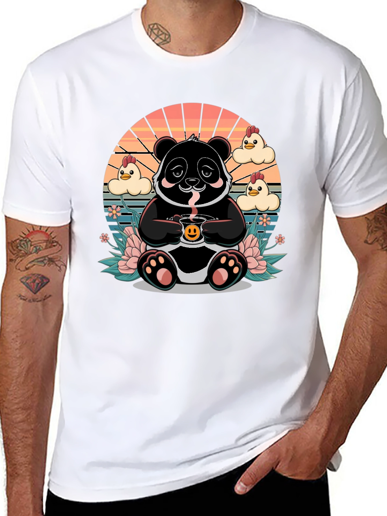 Panda Coffee T-Shirt - Kawaii Style