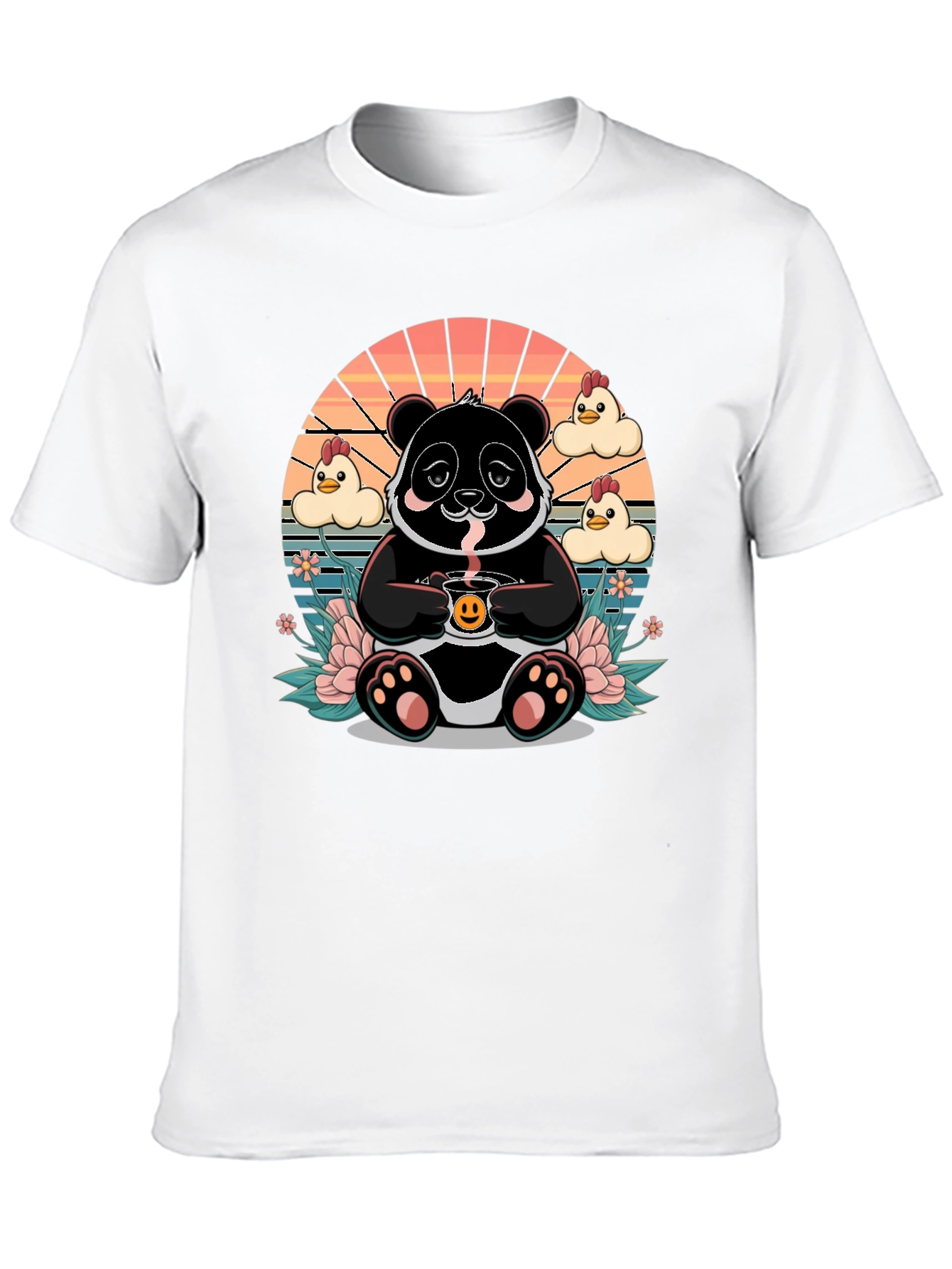 Panda Coffee T-Shirt - Kawaii Style