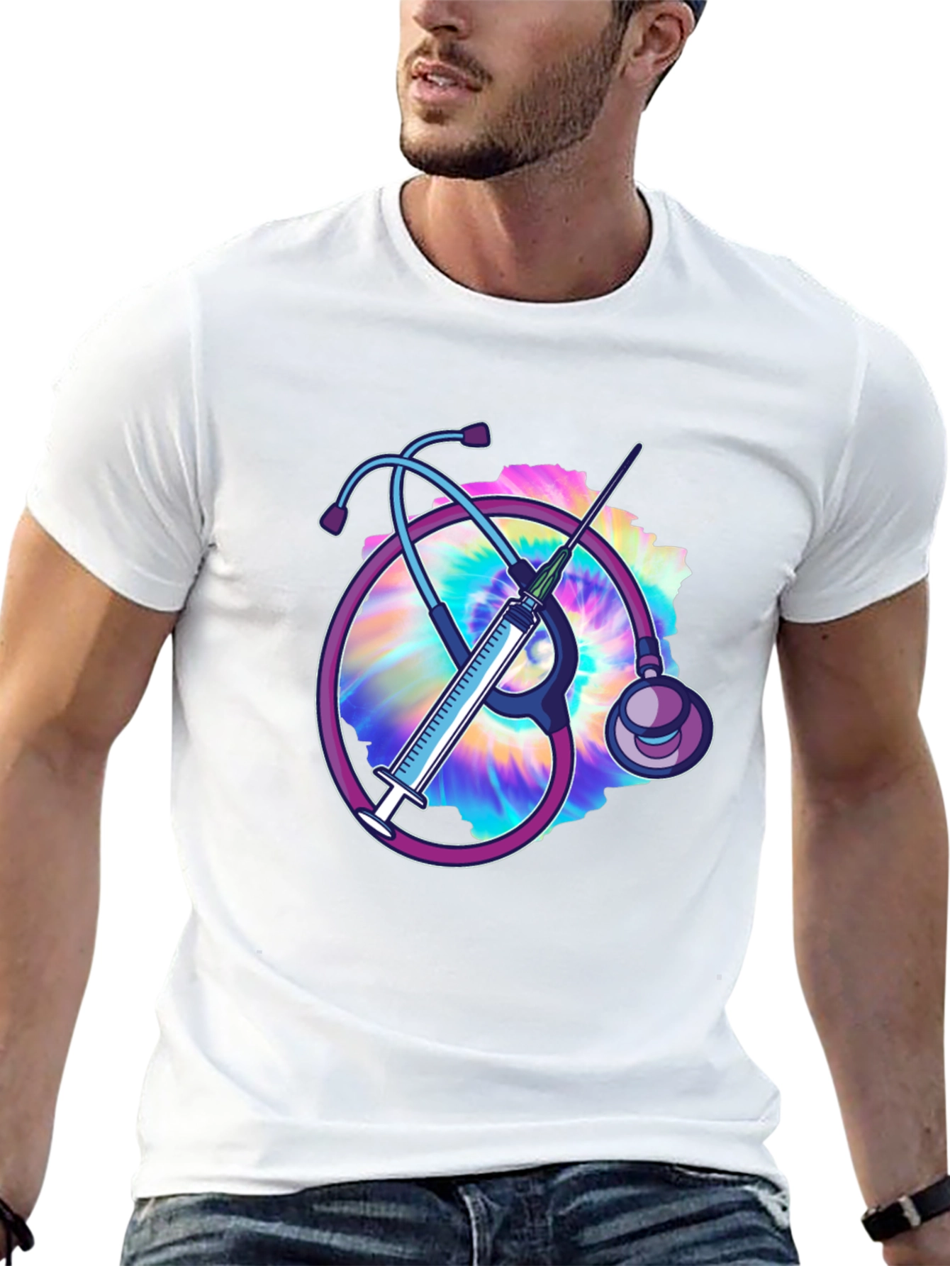 Nurse Stethoscope & Syringe T-Shirt