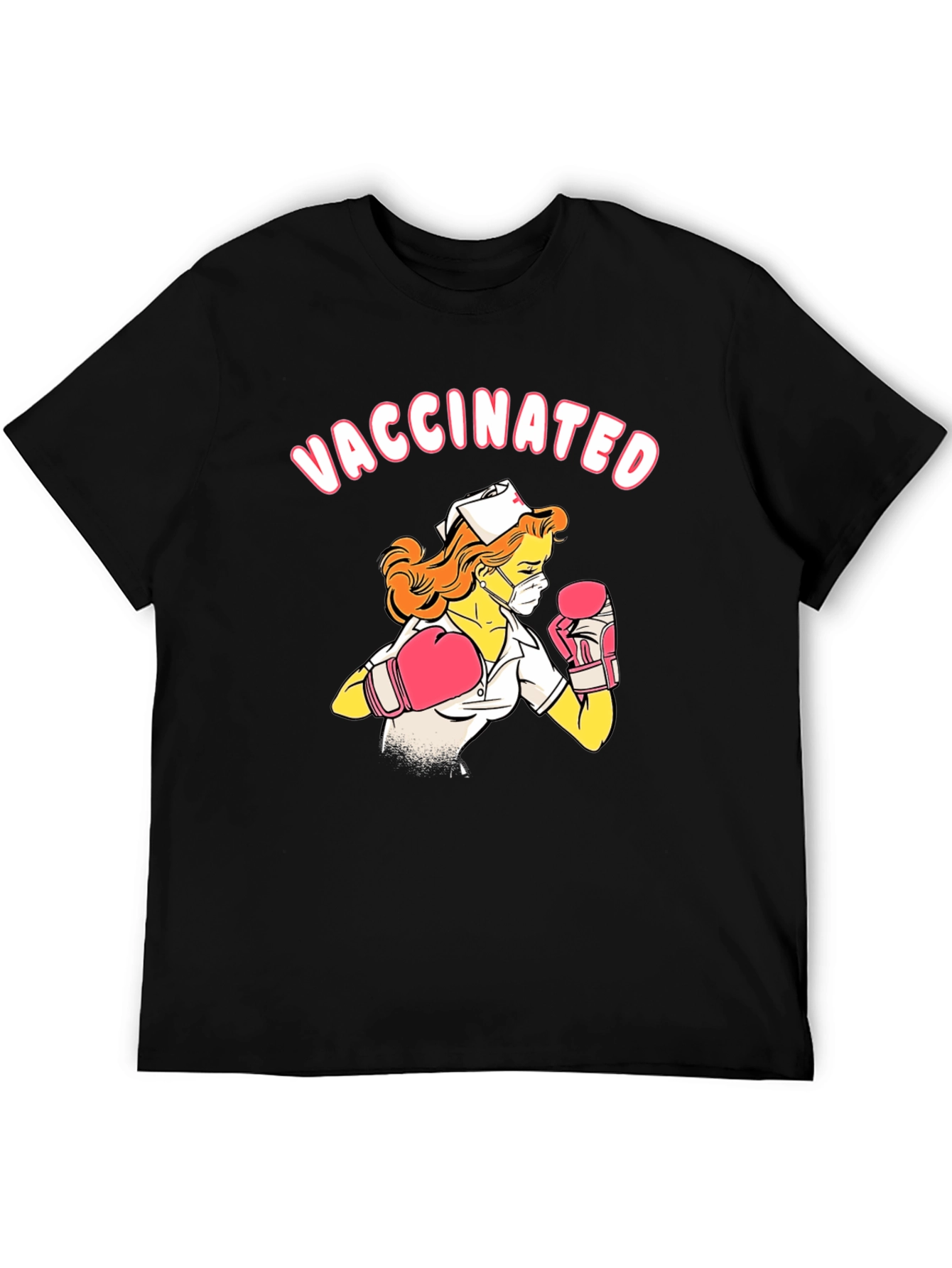 Vaccinated Nurse Boxing Graphic T-Shirt