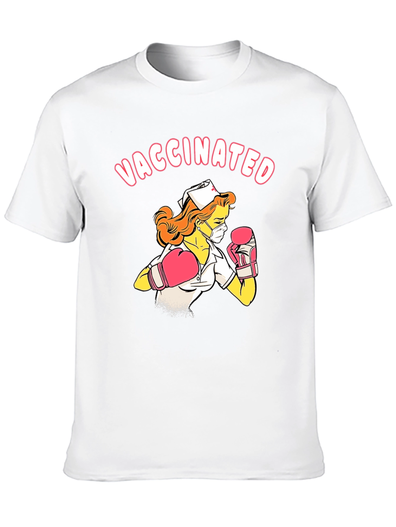 Vaccinated Nurse Boxing Graphic T-Shirt