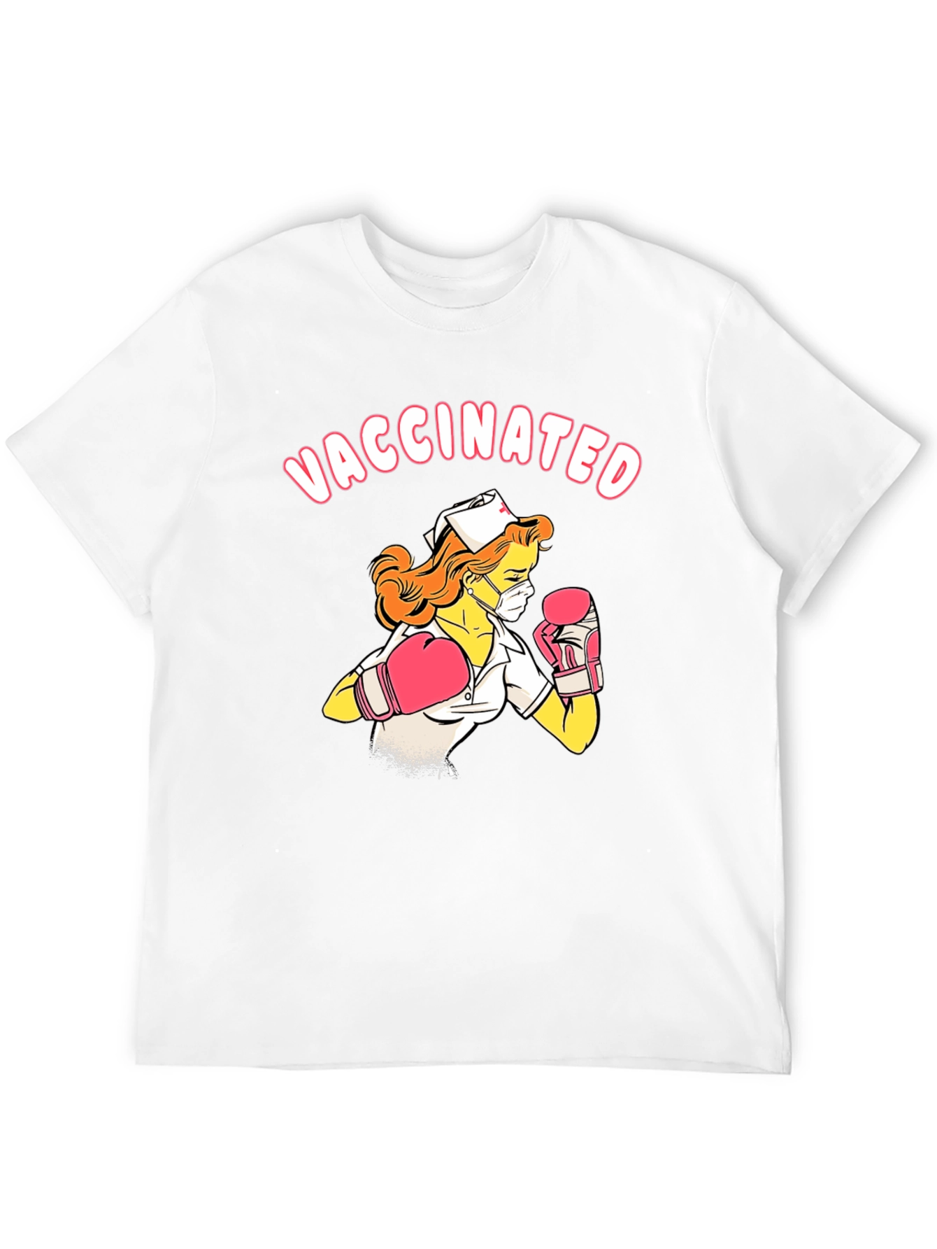 Vaccinated Nurse Boxing Graphic T-Shirt
