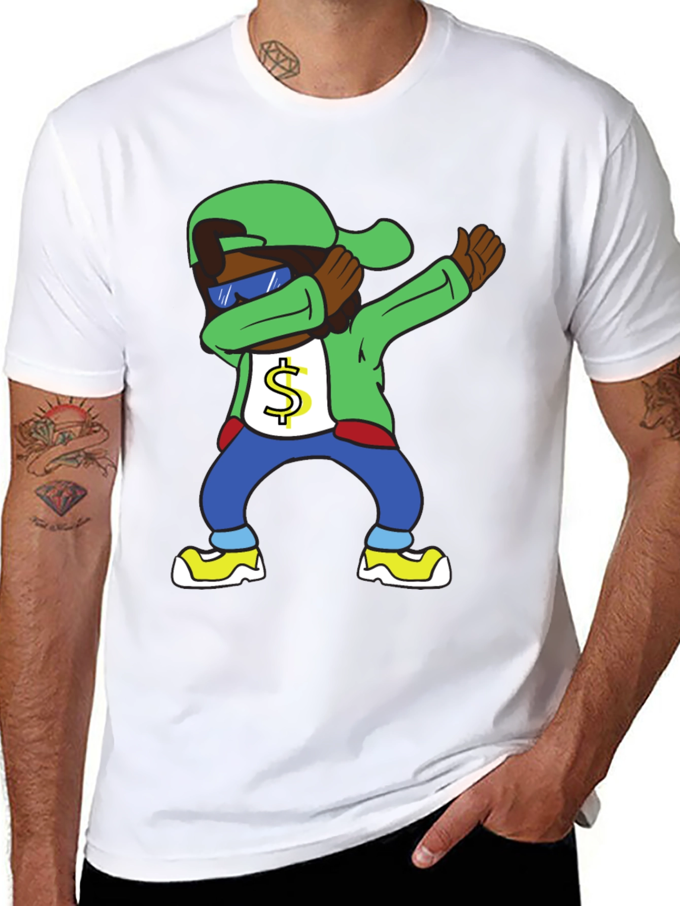 Dabbing Cartoon Character T-Shirt