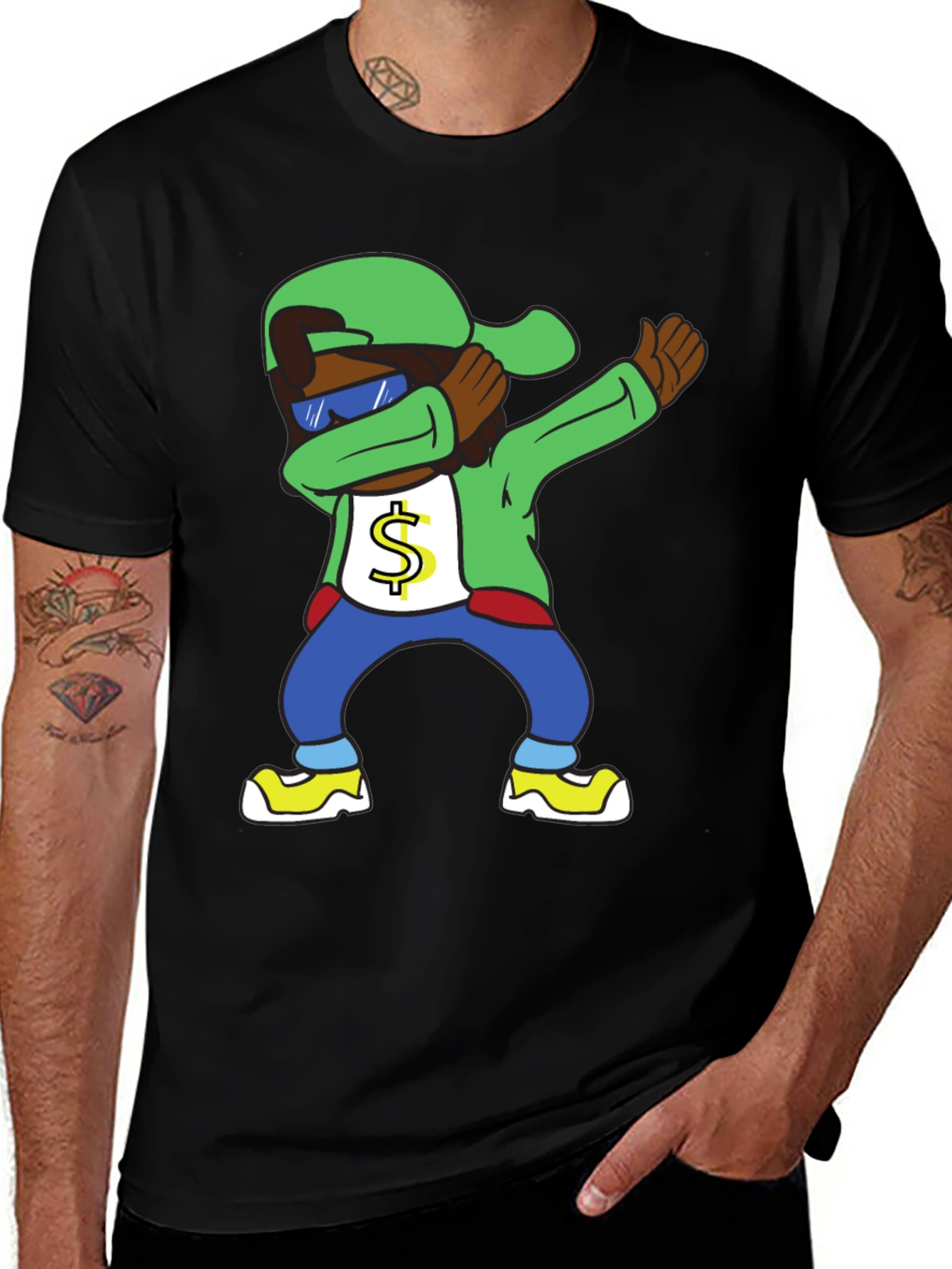 Dabbing Cartoon Character T-Shirt