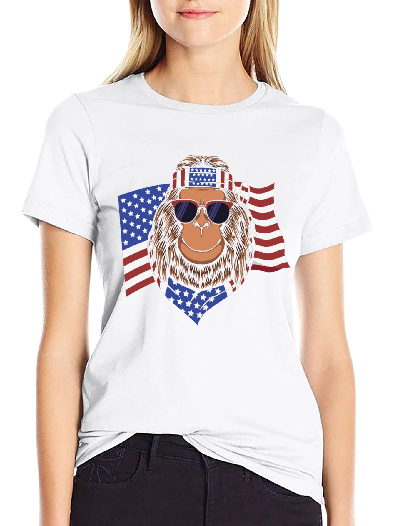 American Bigfoot Patriotic T-Shirt