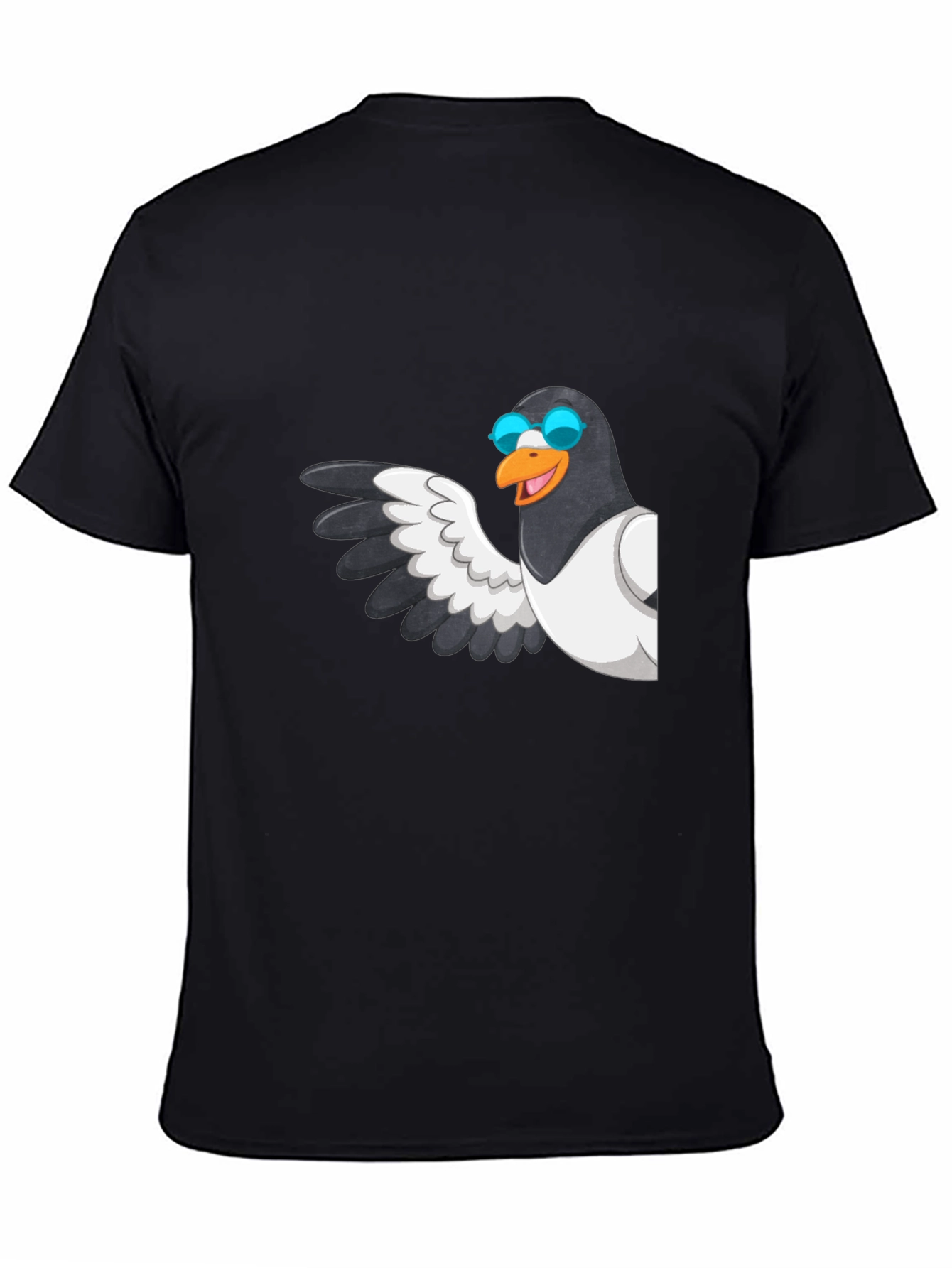 Cool Pigeon T-Shirt - Black Graphic Tee
