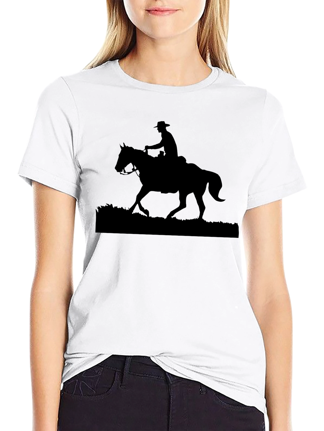Cowboy Silhouette Black T-Shirt