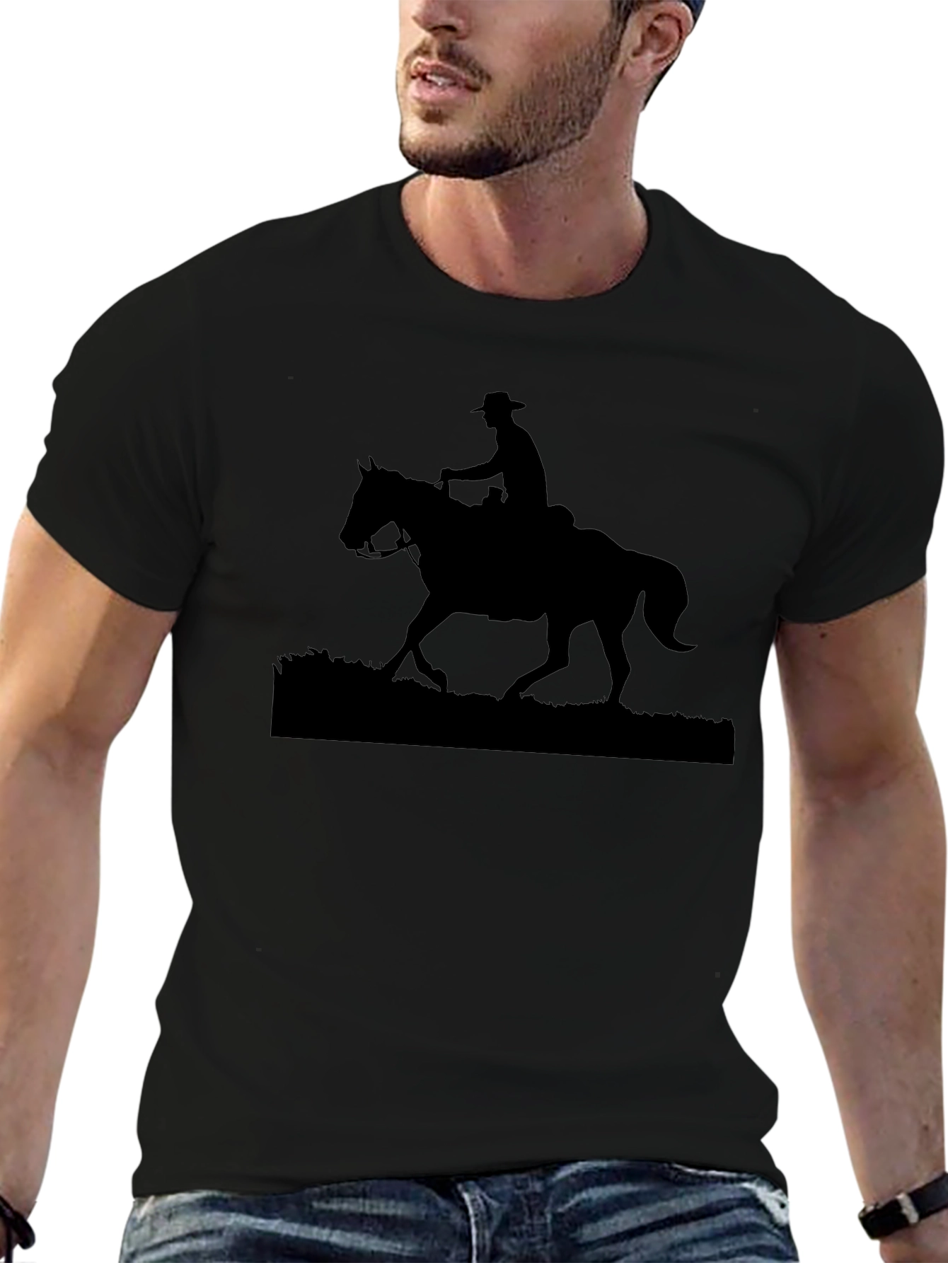 Cowboy Silhouette Black T-Shirt