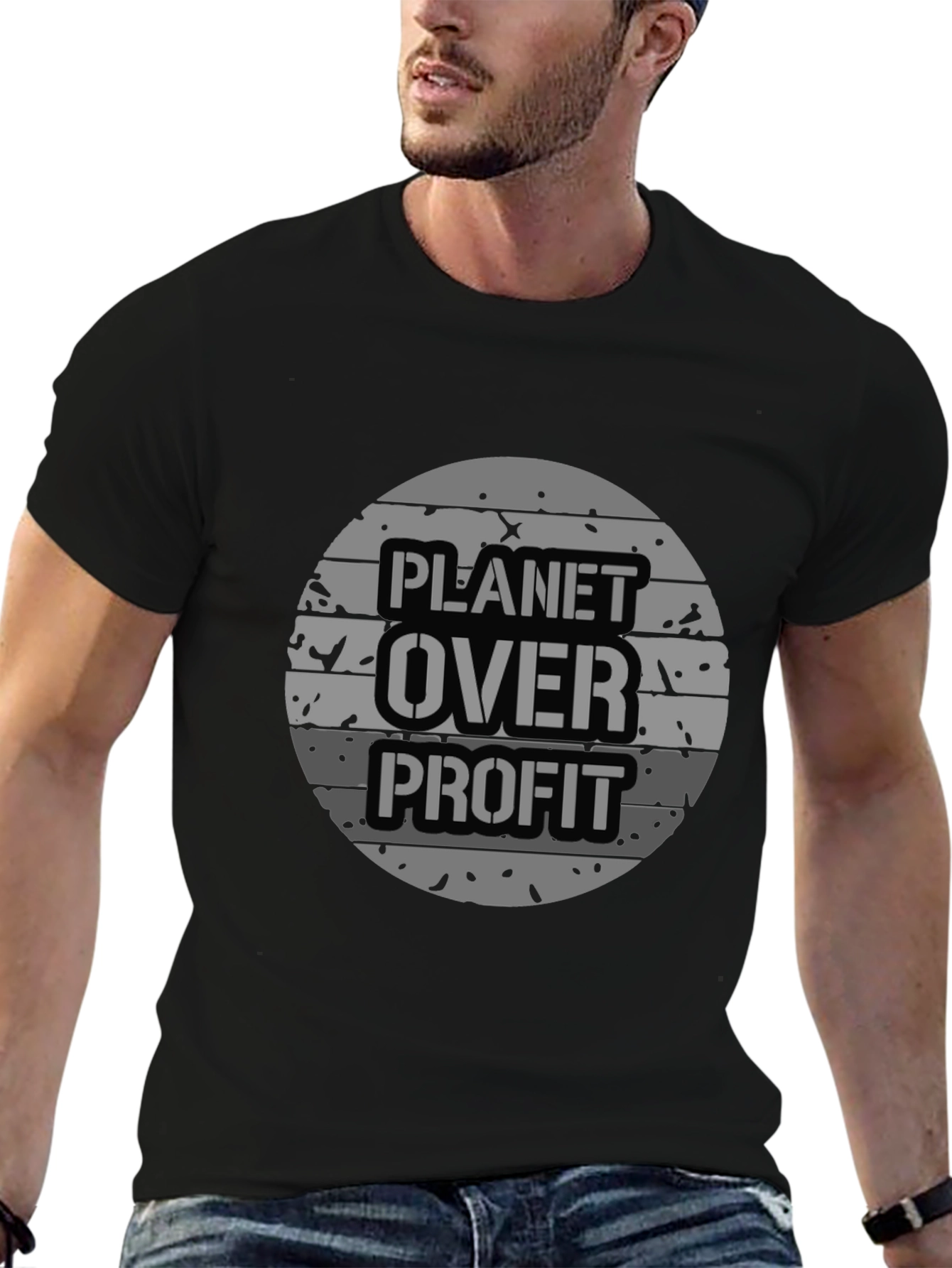 Planet Over Profit Graphic Tee - Eco-Conscious Apparel