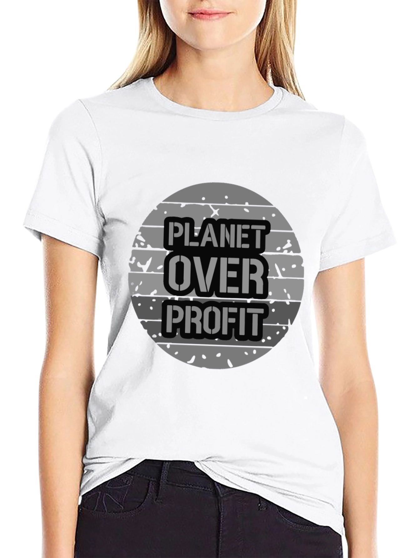 Planet Over Profit Graphic Tee - Eco-Conscious Apparel