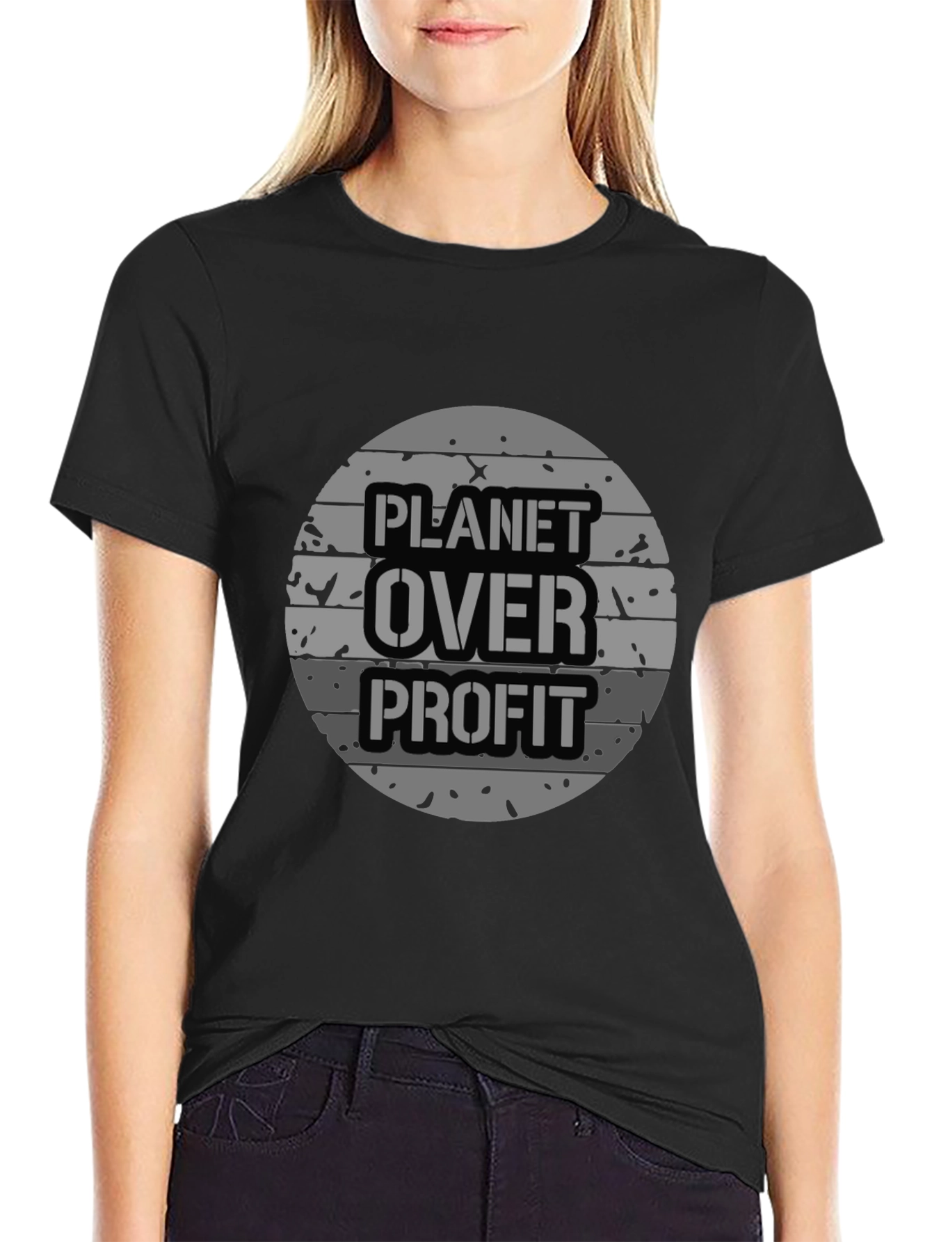 Planet Over Profit Graphic Tee - Eco-Conscious Apparel