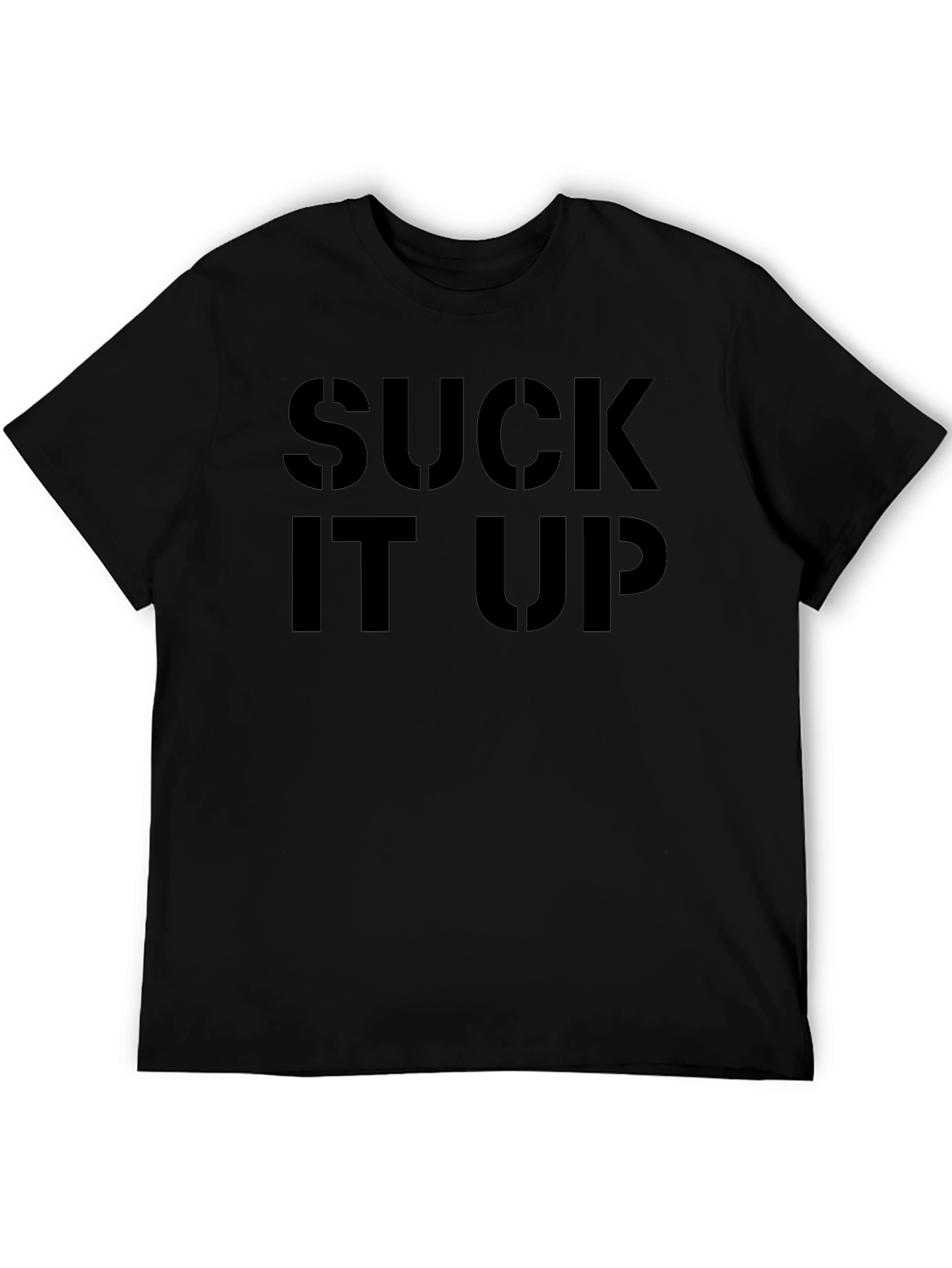 Suck It Up Black Graphic Tee