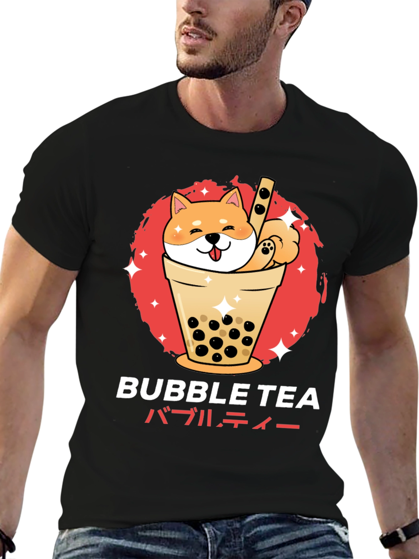 Bubble Tea Shiba Inu Graphic T-Shirt